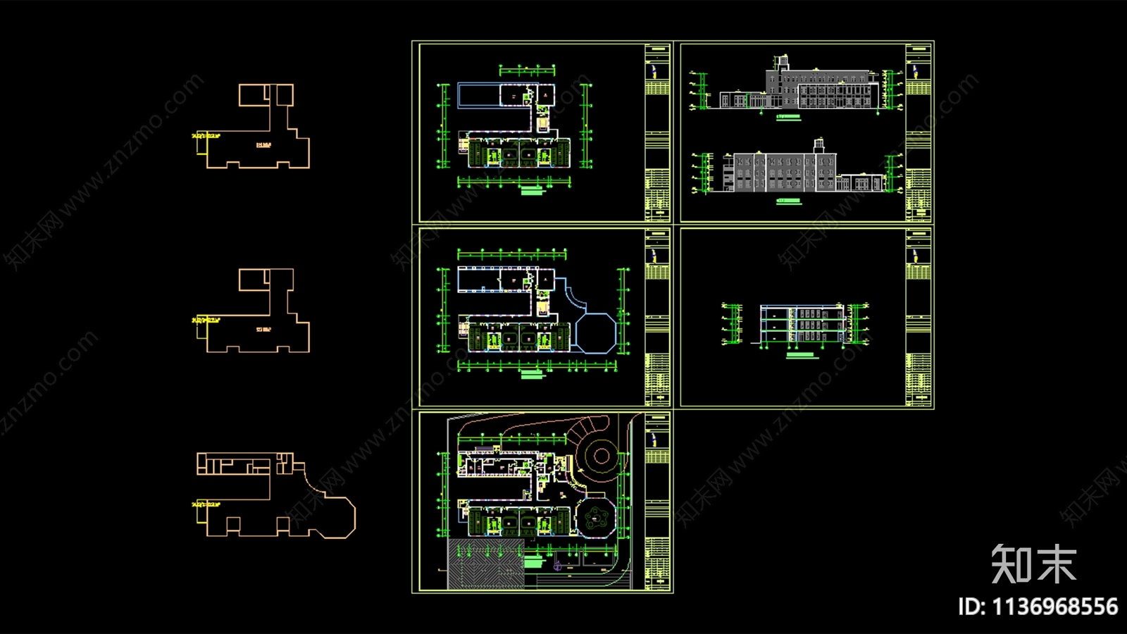 幼儿园建筑cad施工图下载【ID:1136968556】