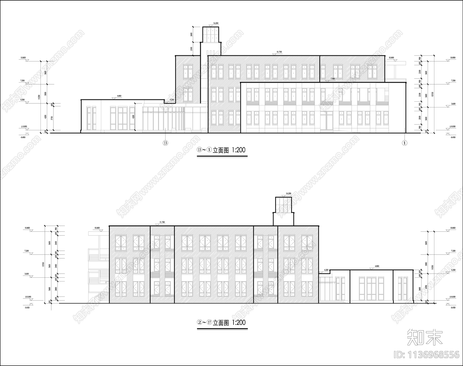 幼儿园建筑cad施工图下载【ID:1136968556】