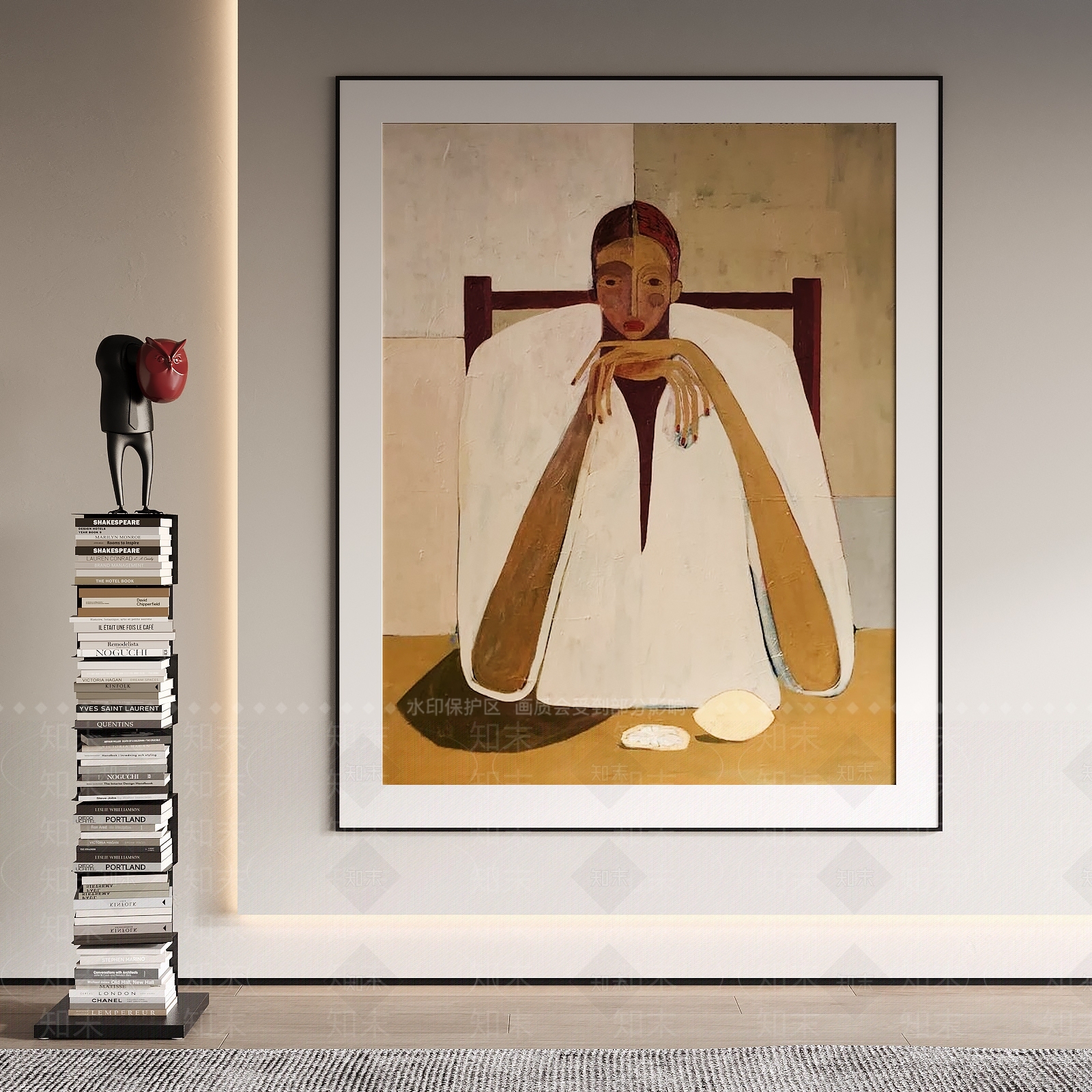 中古风人物装饰画SU模型下载【ID:1136970301】