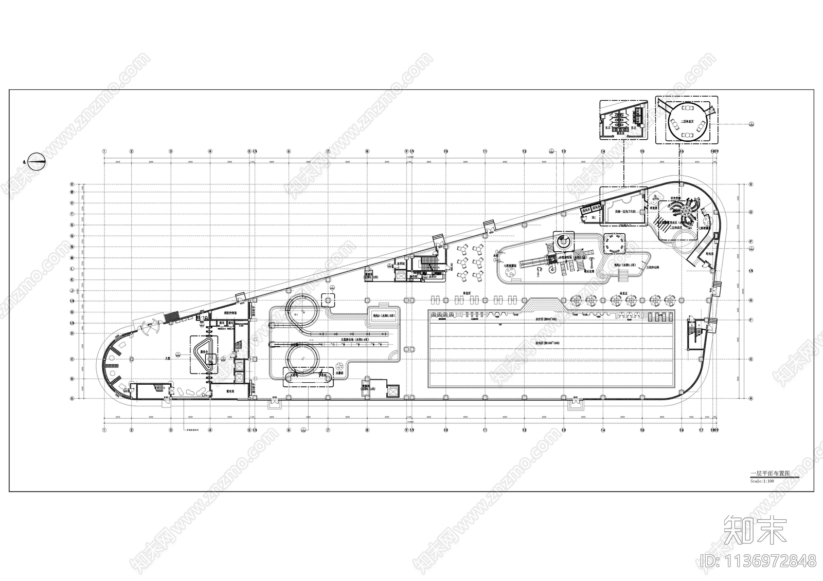 水世界cad施工图下载【ID:1136972848】