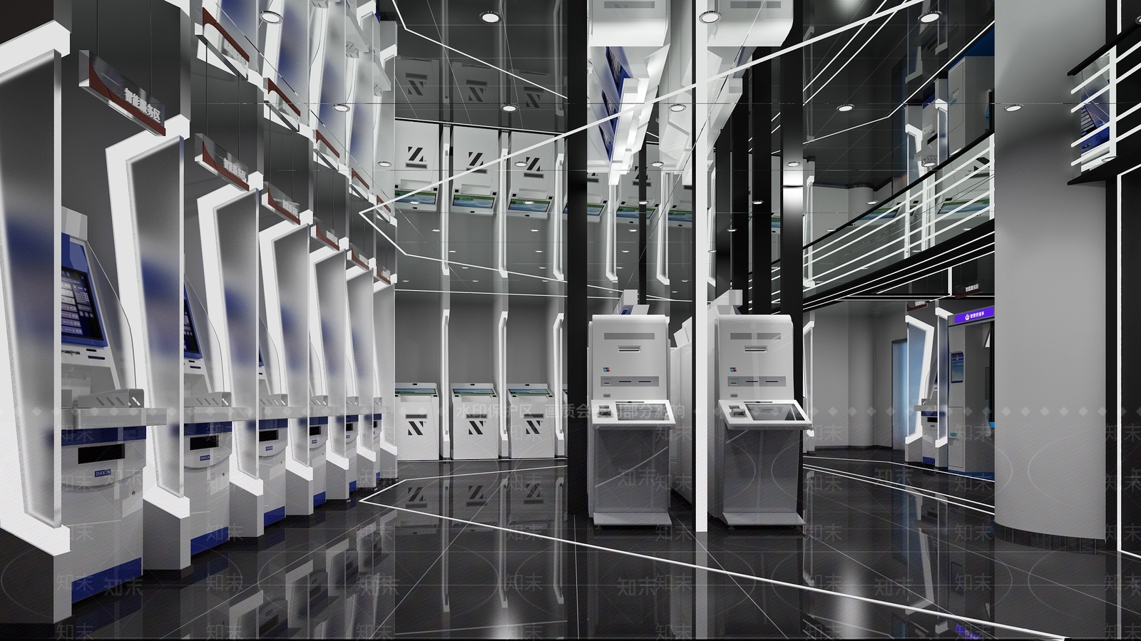 现代自助服务厅3D模型下载【ID:1136976800】