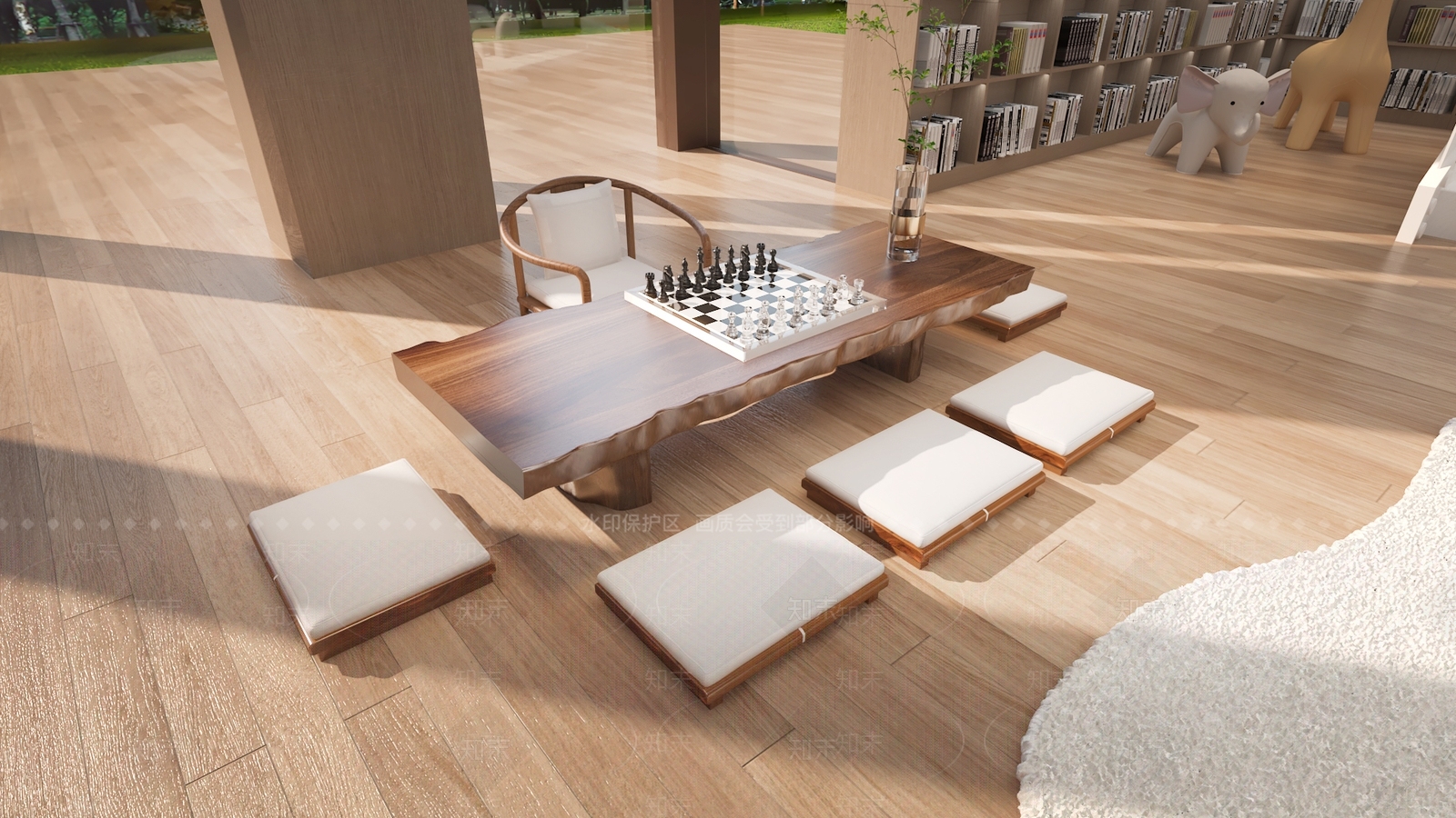 现代图书馆儿童区3D模型下载【ID:1136976885】