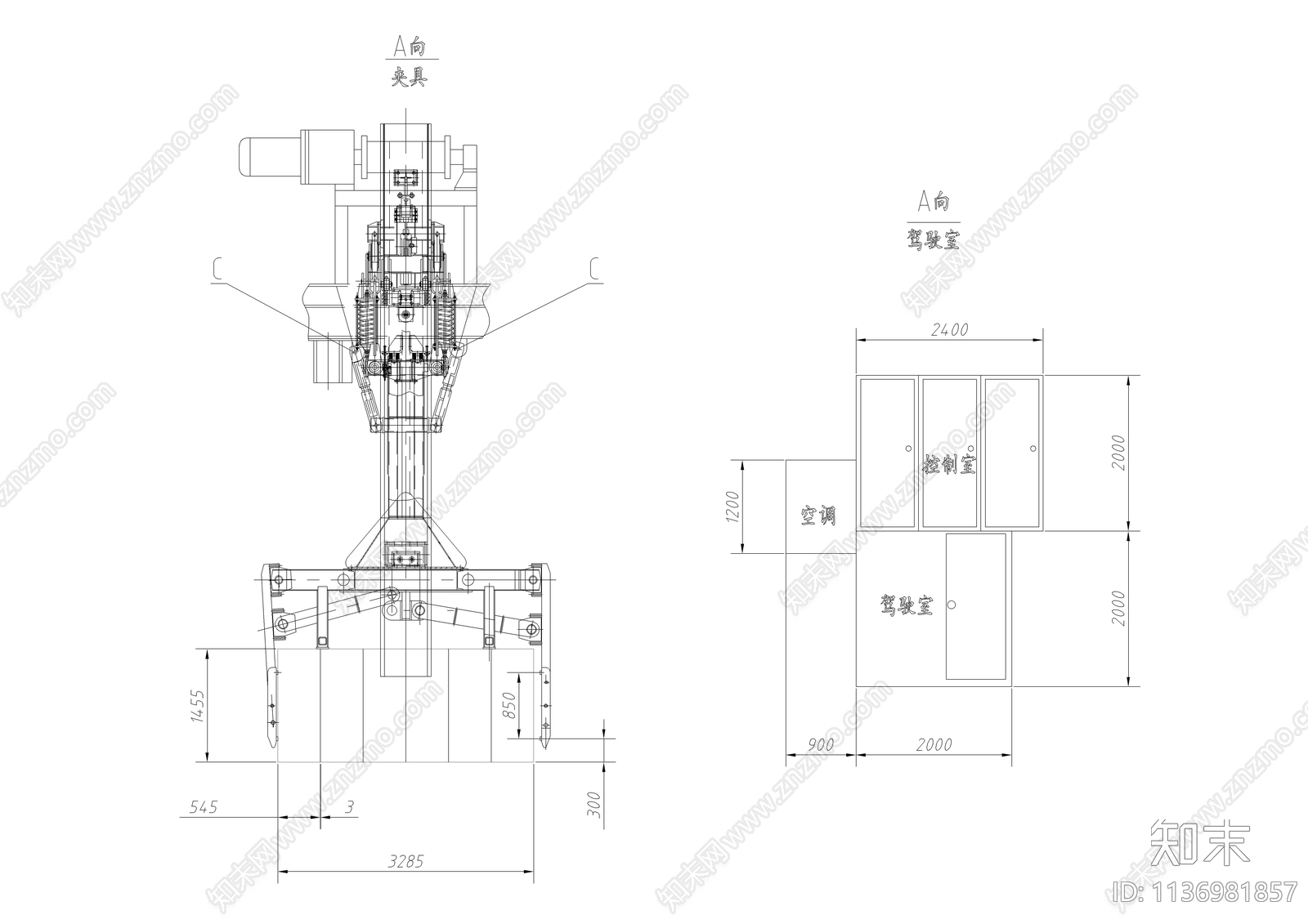 16T夹钳吊施工图cad施工图下载【ID:1136981857】