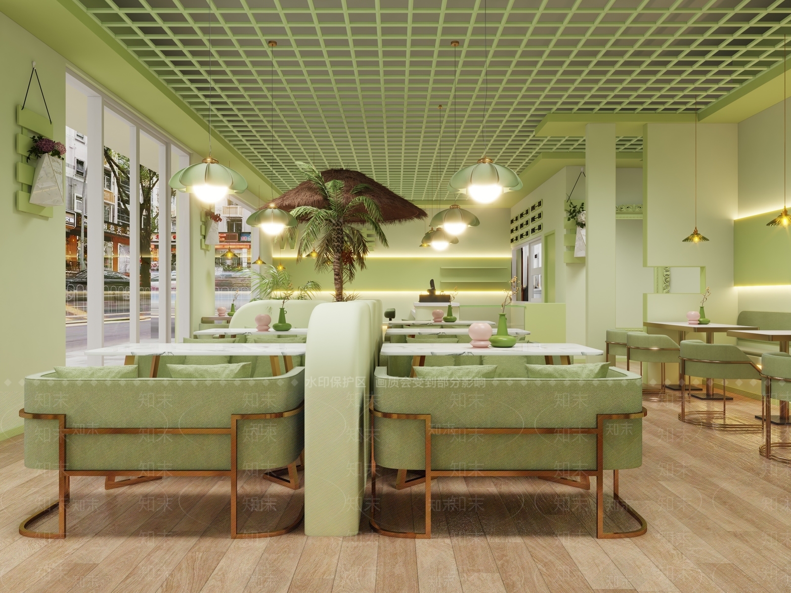 现代茶餐厅3D模型下载【ID:1137005579】