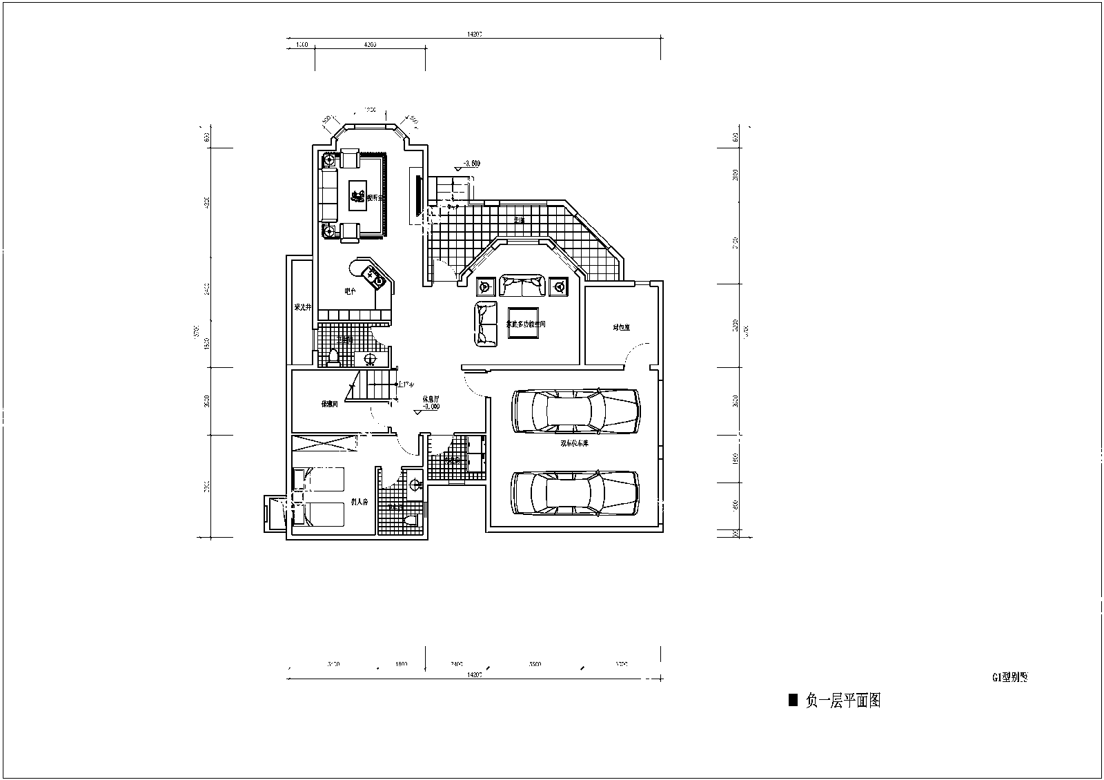 精致小型别墅建筑cad施工图下载【ID:1136984045】