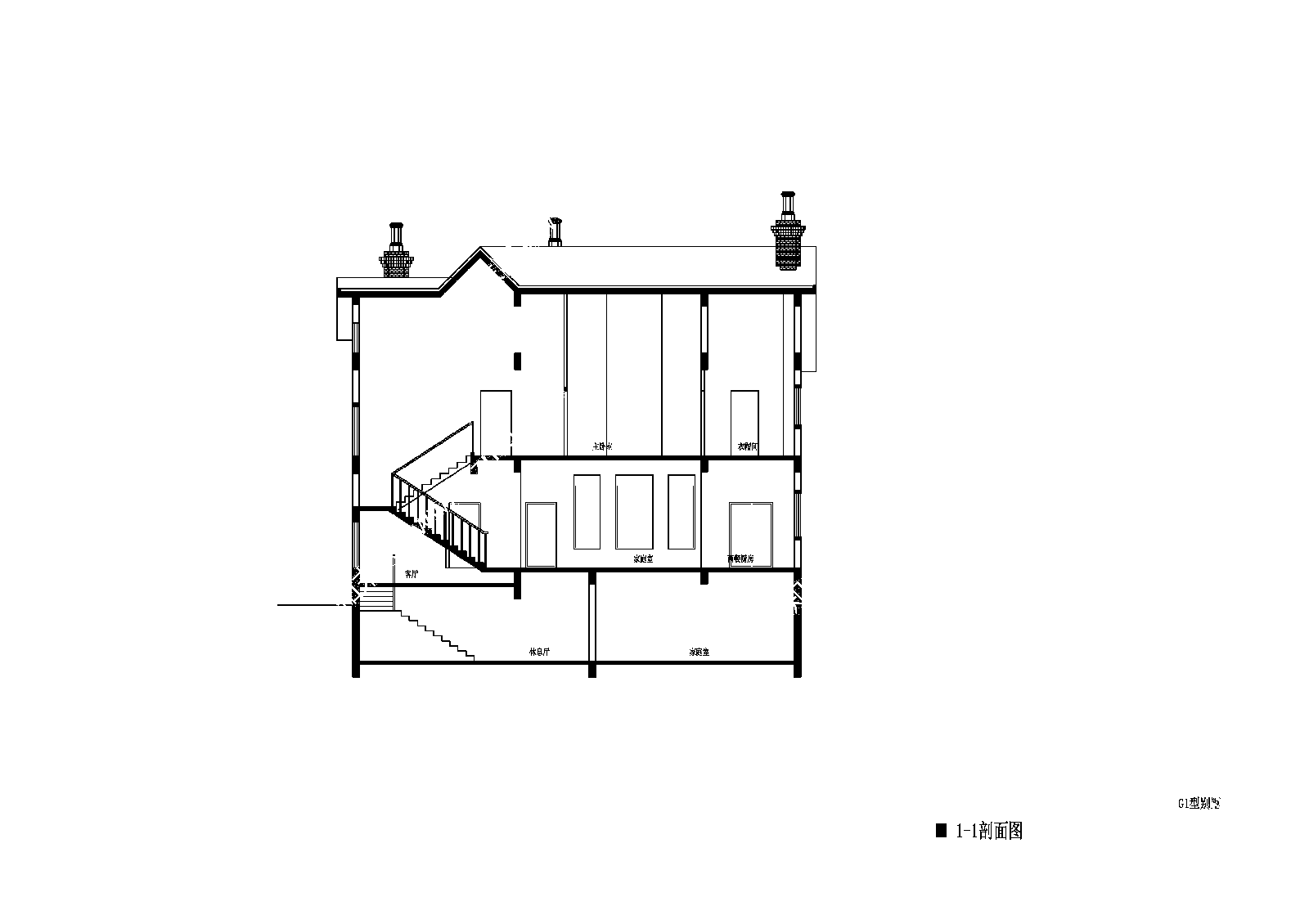 精致小型别墅建筑cad施工图下载【ID:1136984045】