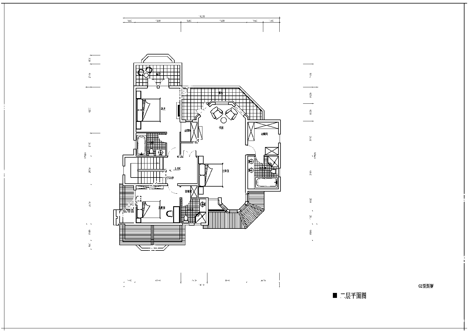 精致小型别墅建筑cad施工图下载【ID:1136984045】