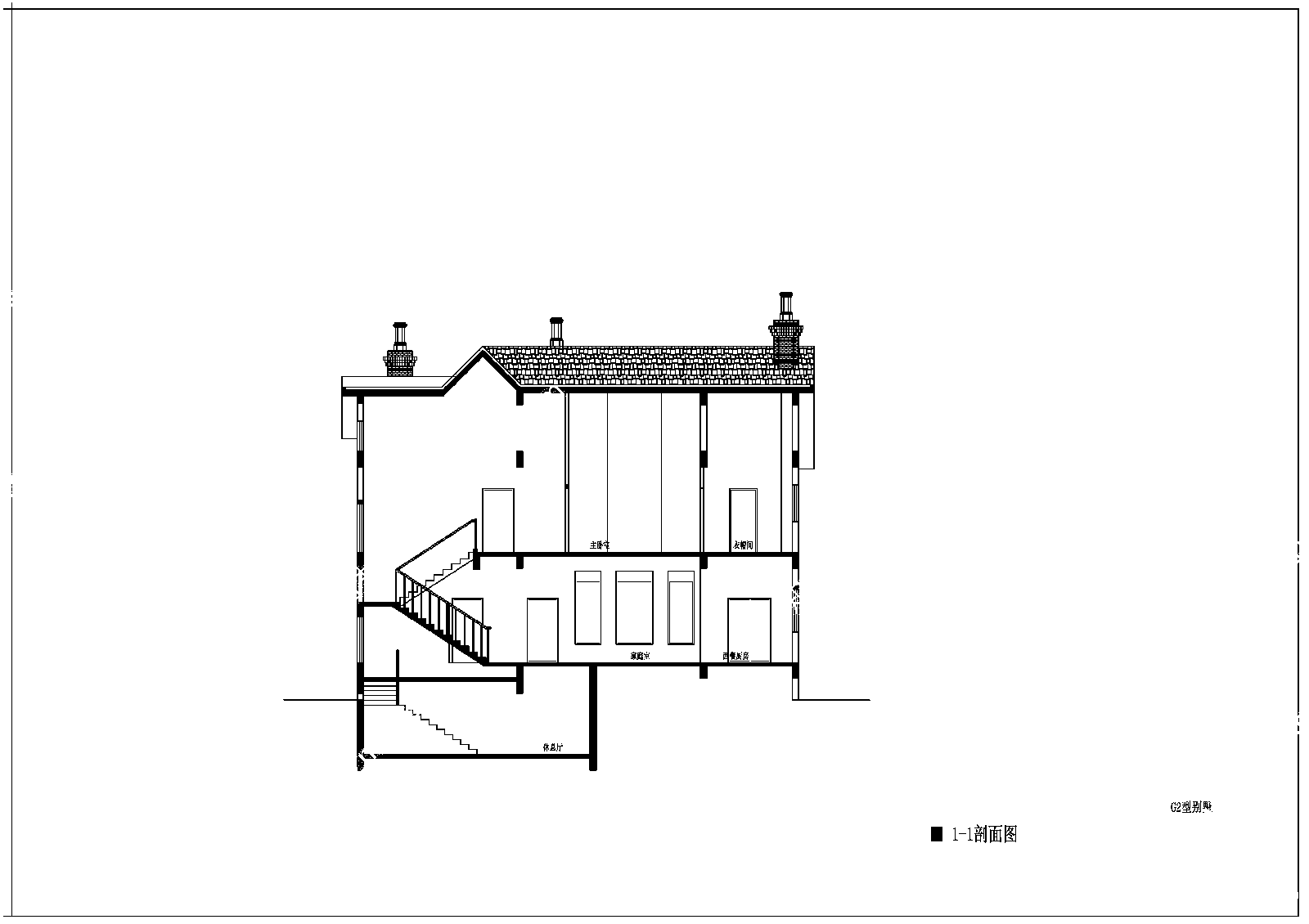 精致小型别墅建筑cad施工图下载【ID:1136984045】