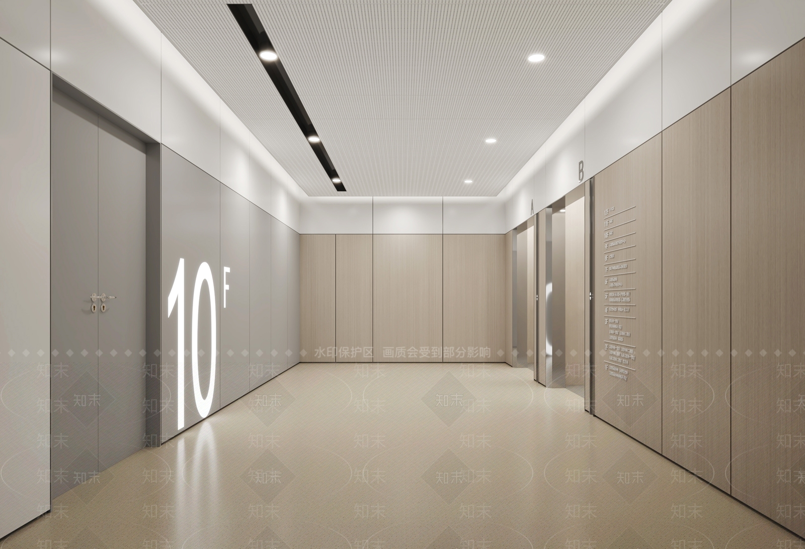 现代医院电梯间3D模型下载【ID:1136988826】