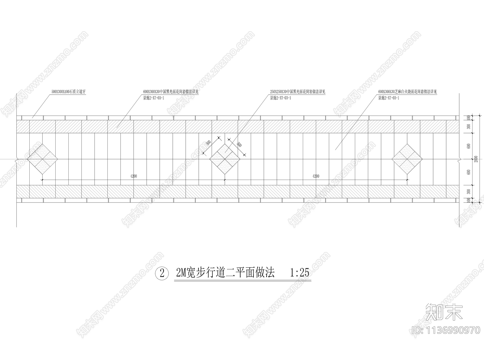 9款精品步道广场做法详图cad施工图下载【ID:1136990970】