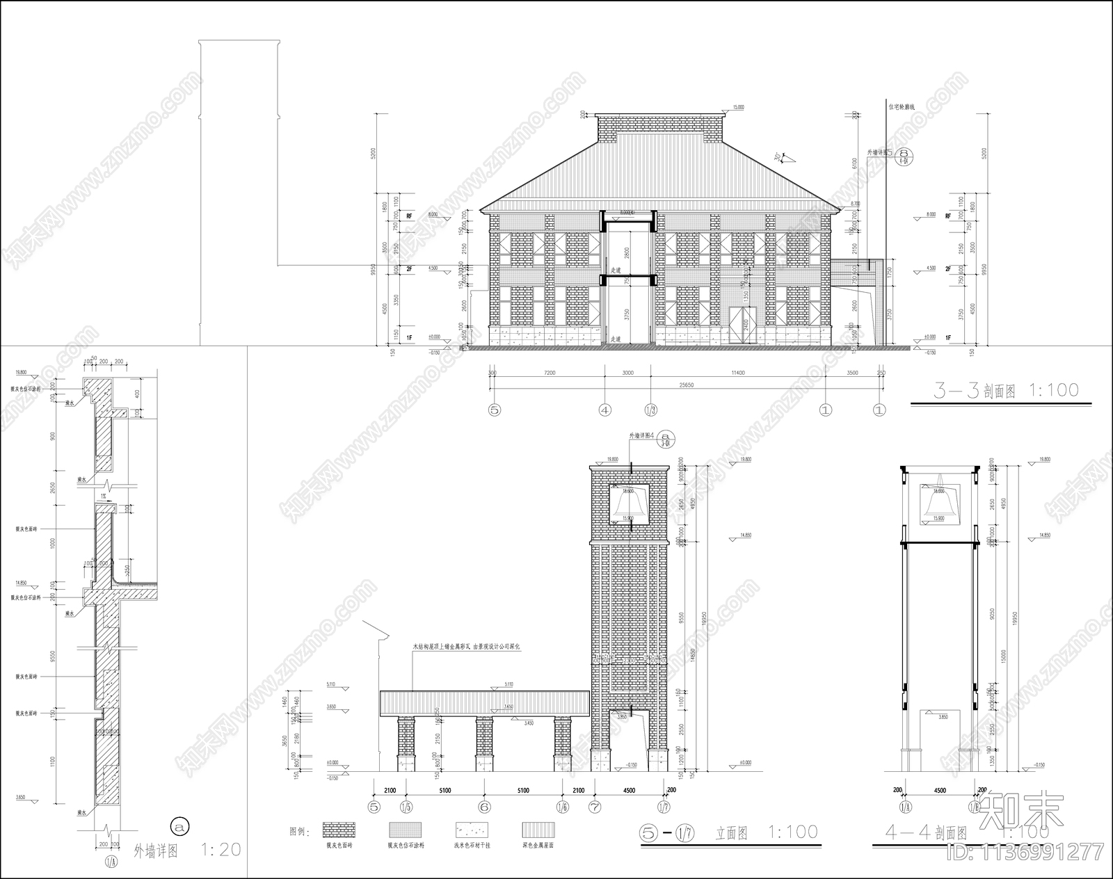 幼儿园建筑cad施工图下载【ID:1136991277】