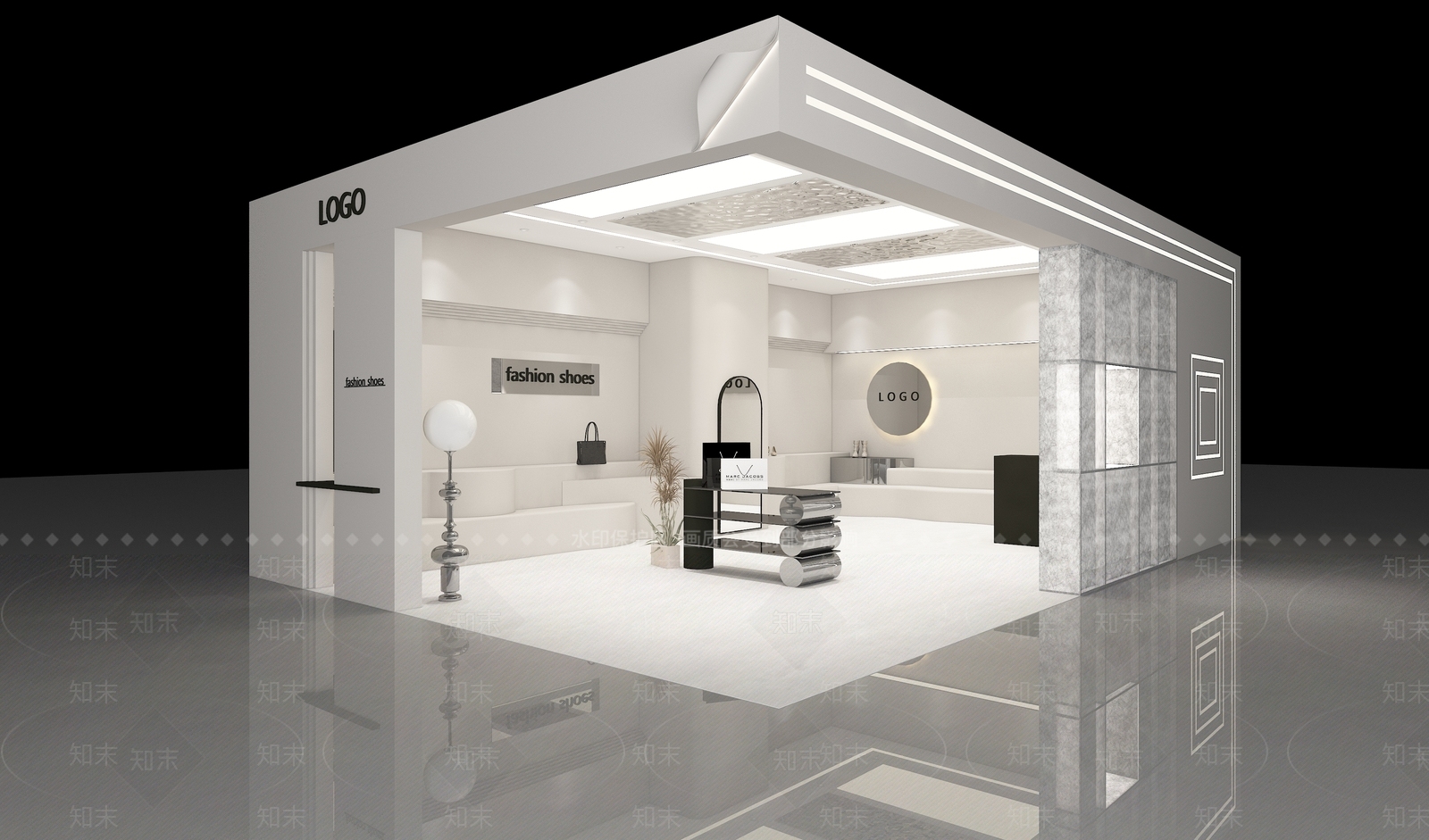 现代服装鞋店3D模型下载【ID:1136994619】