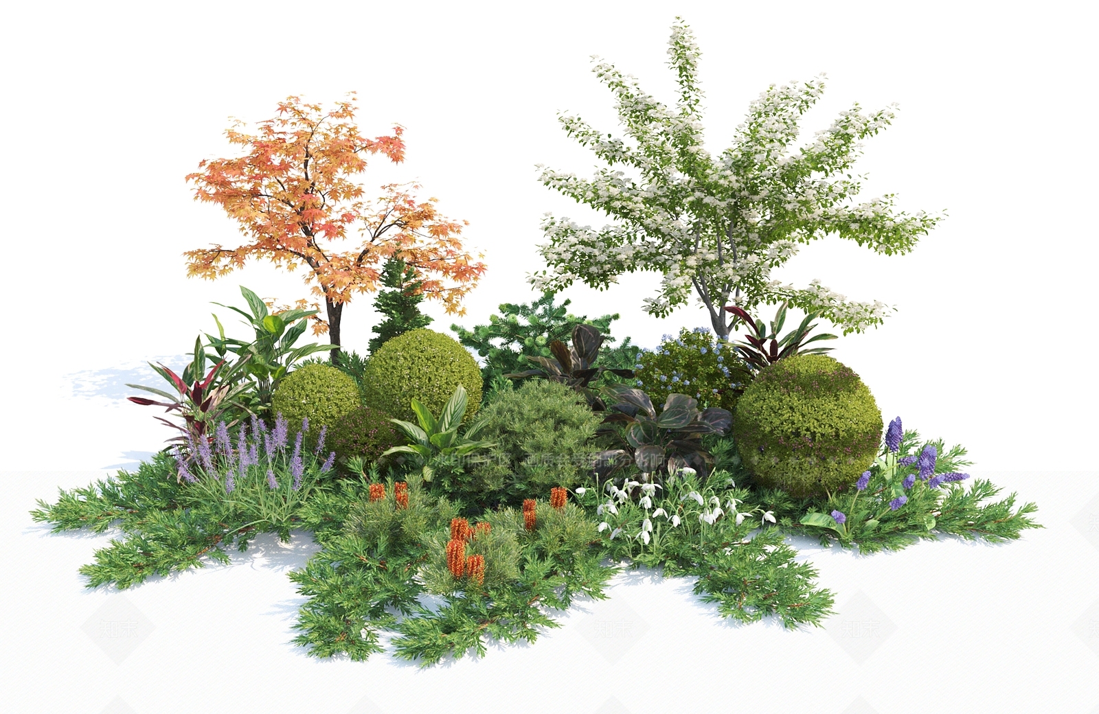 植物堆3D模型下载【ID:1137005441】
