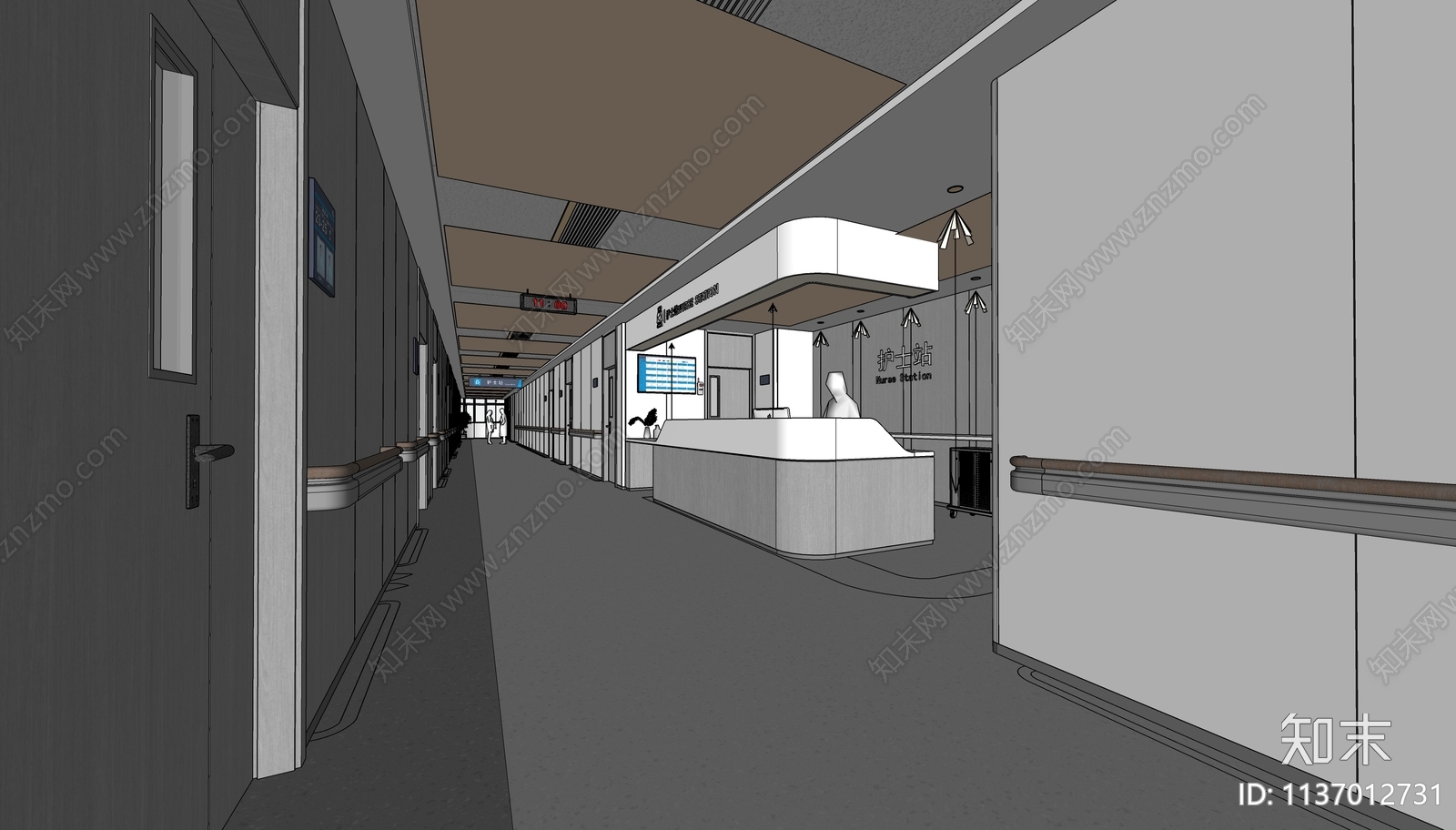 现代护士站SU模型下载【ID:1137012731】