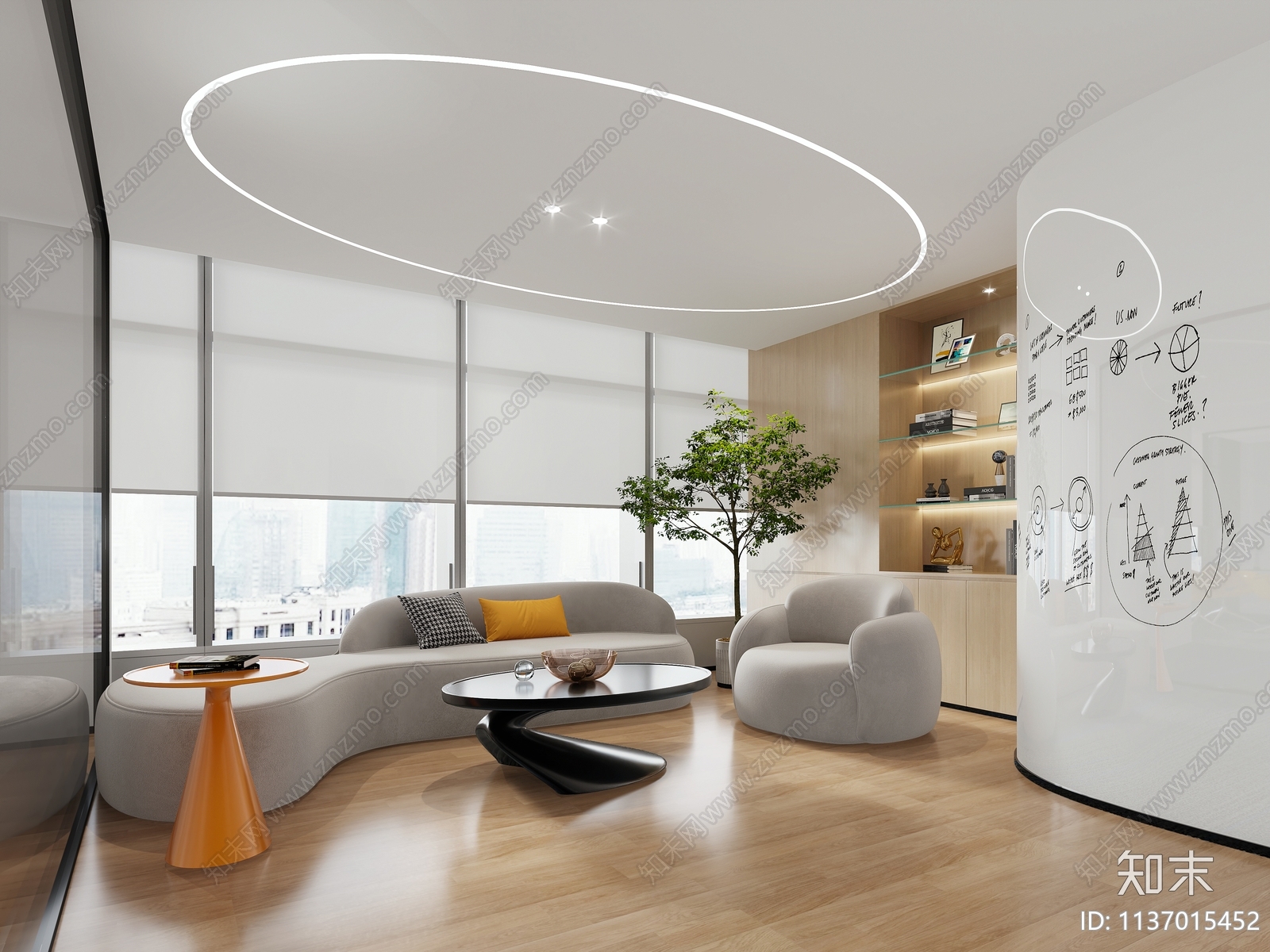 医药公司办公室cad施工图下载【ID:1137015452】