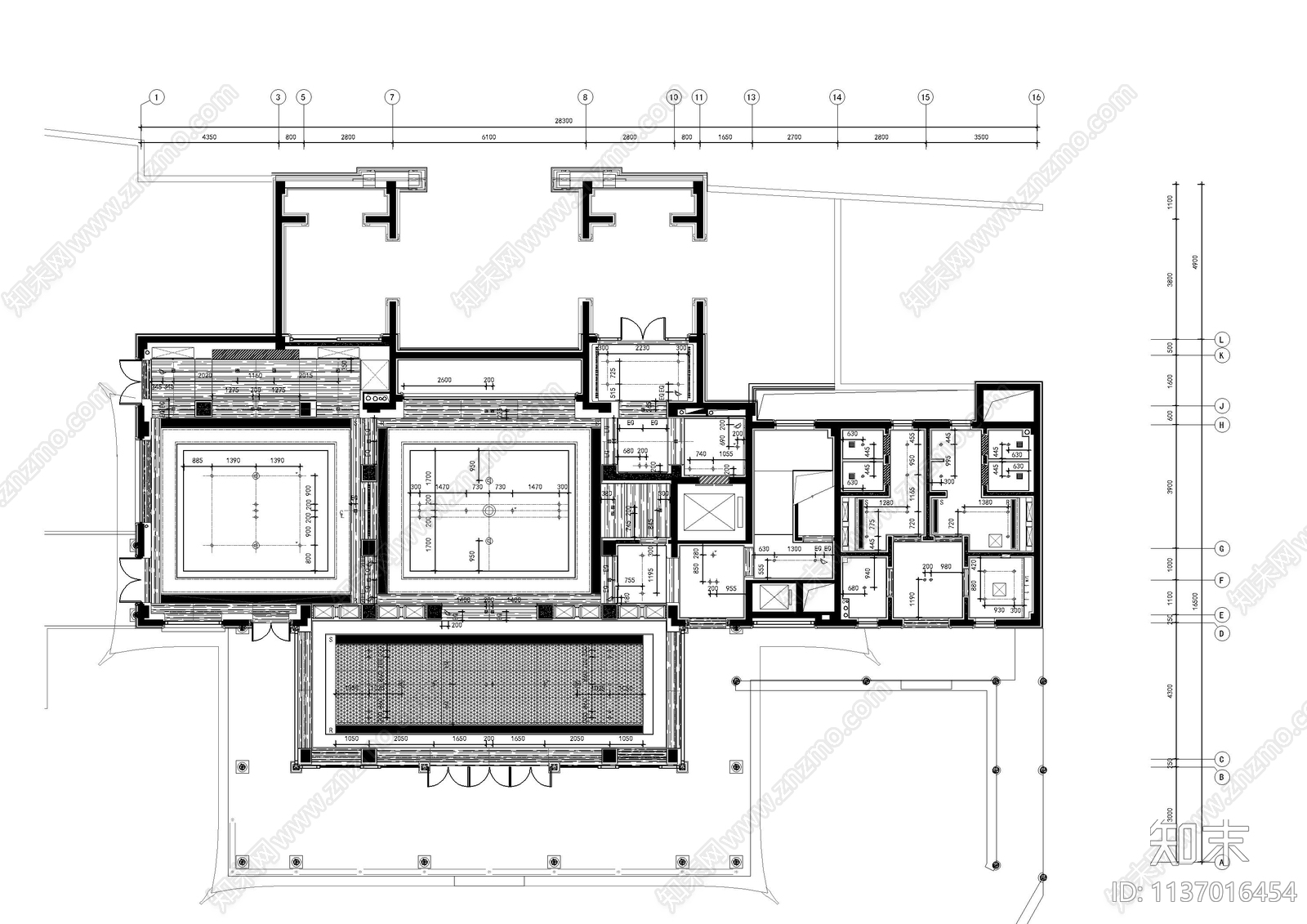 绍兴新中式售楼部cad施工图下载【ID:1137016454】