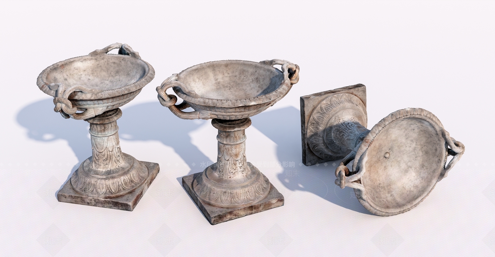 欧式石制大花盆SU模型下载【ID:1137025142】