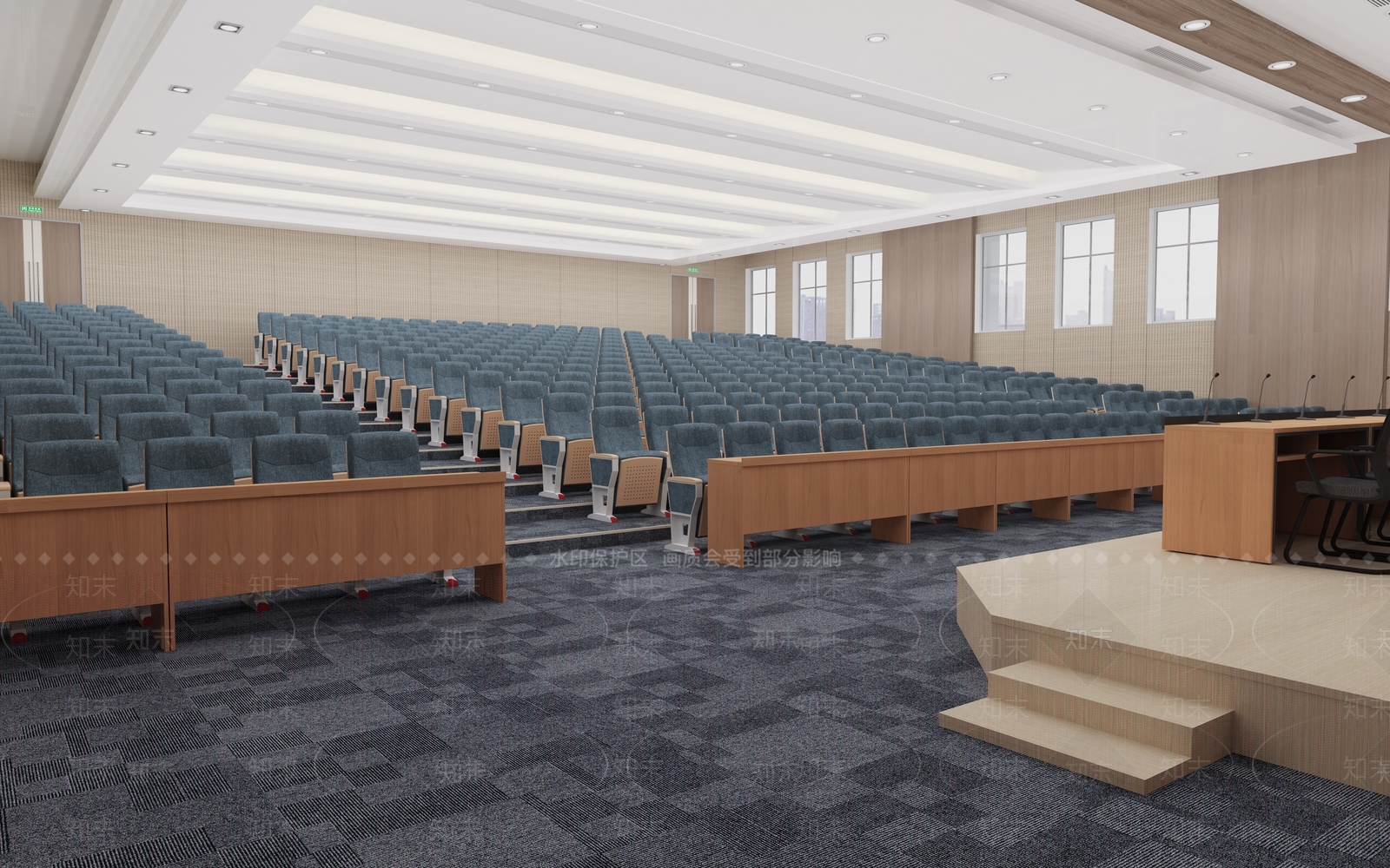现代学校大报告厅SU模型下载【ID:1137026622】