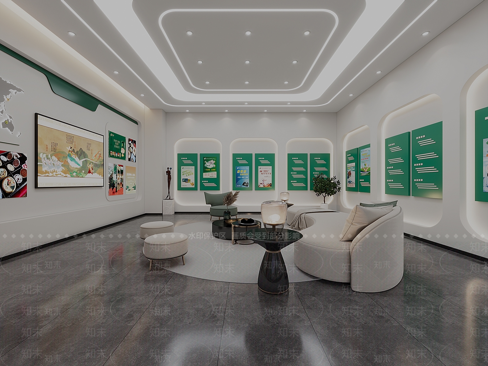 现代邮政展厅3D模型下载【ID:1137027831】