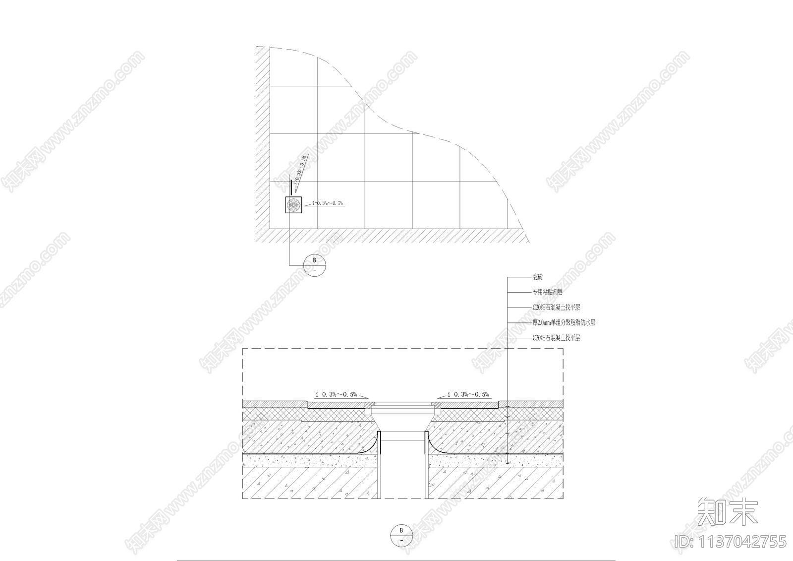 地面通用节点cad施工图下载【ID:1137042755】