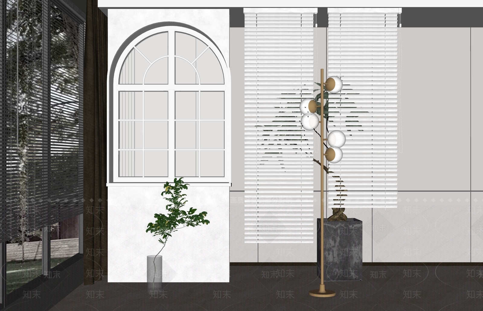 简欧平开窗SU模型下载【ID:1137043044】