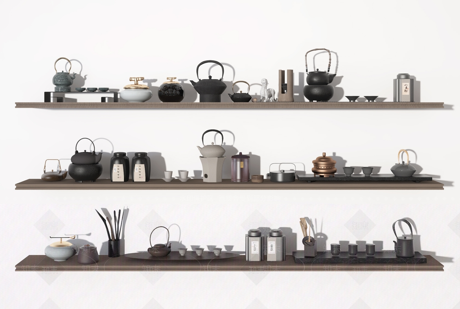 茶具SU模型下载【ID:1137044386】