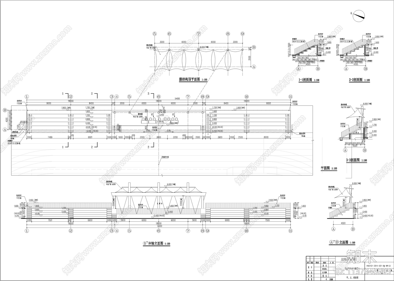 小学建筑cad施工图下载【ID:1137046093】