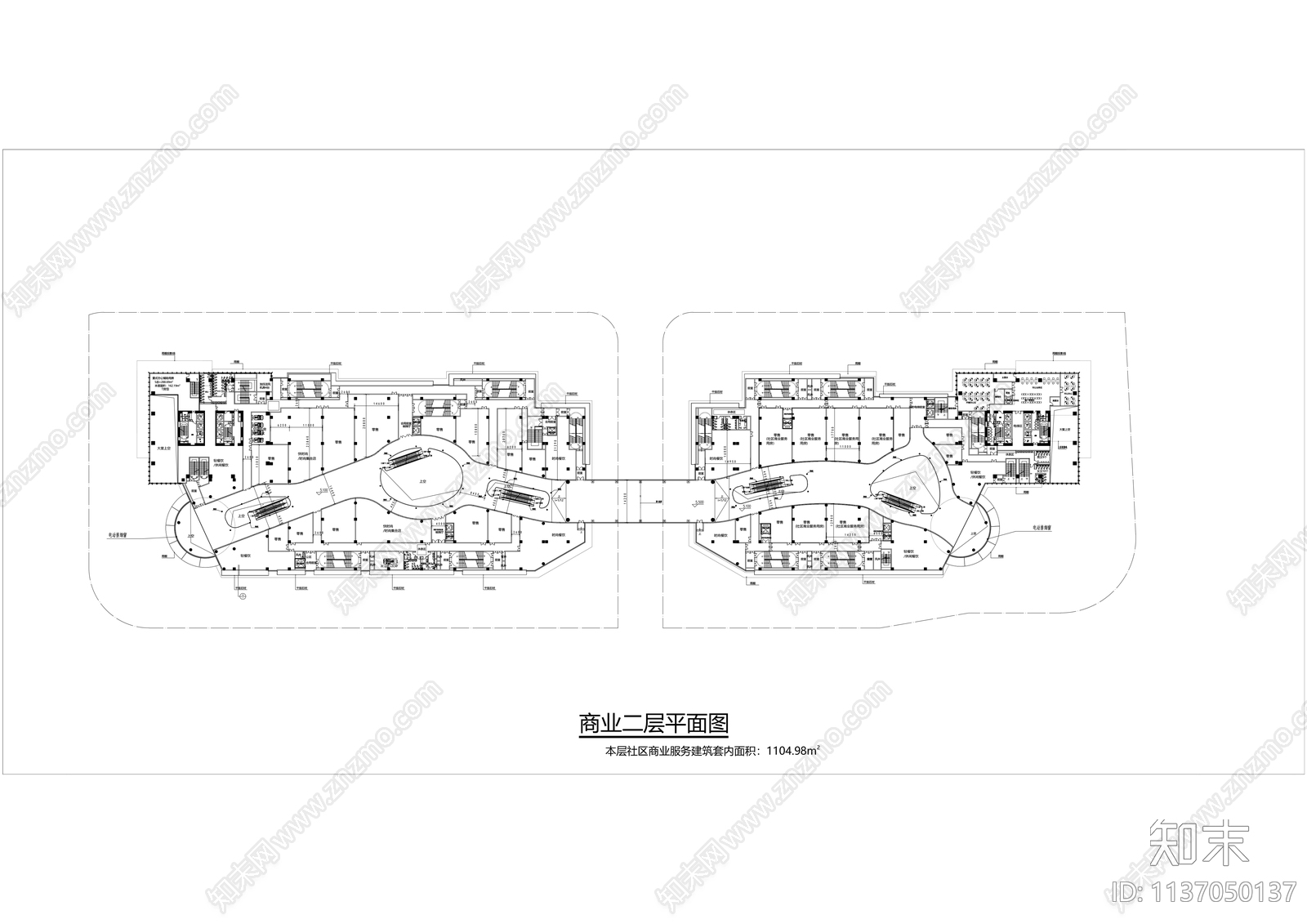 现代商业办公综合体cad施工图下载【ID:1137050137】