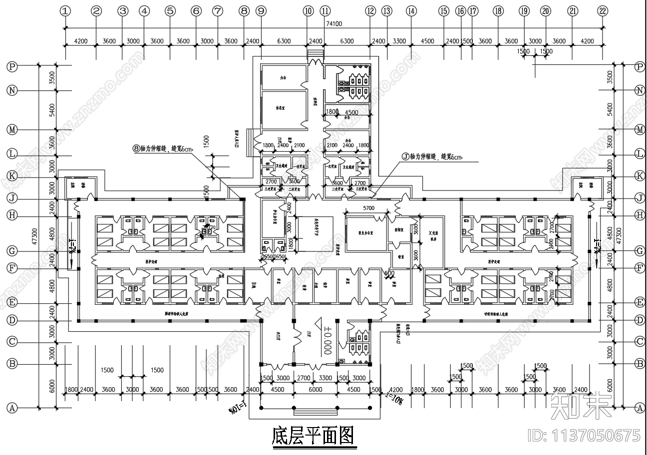 传染病楼建筑cad施工图下载【ID:1137050675】