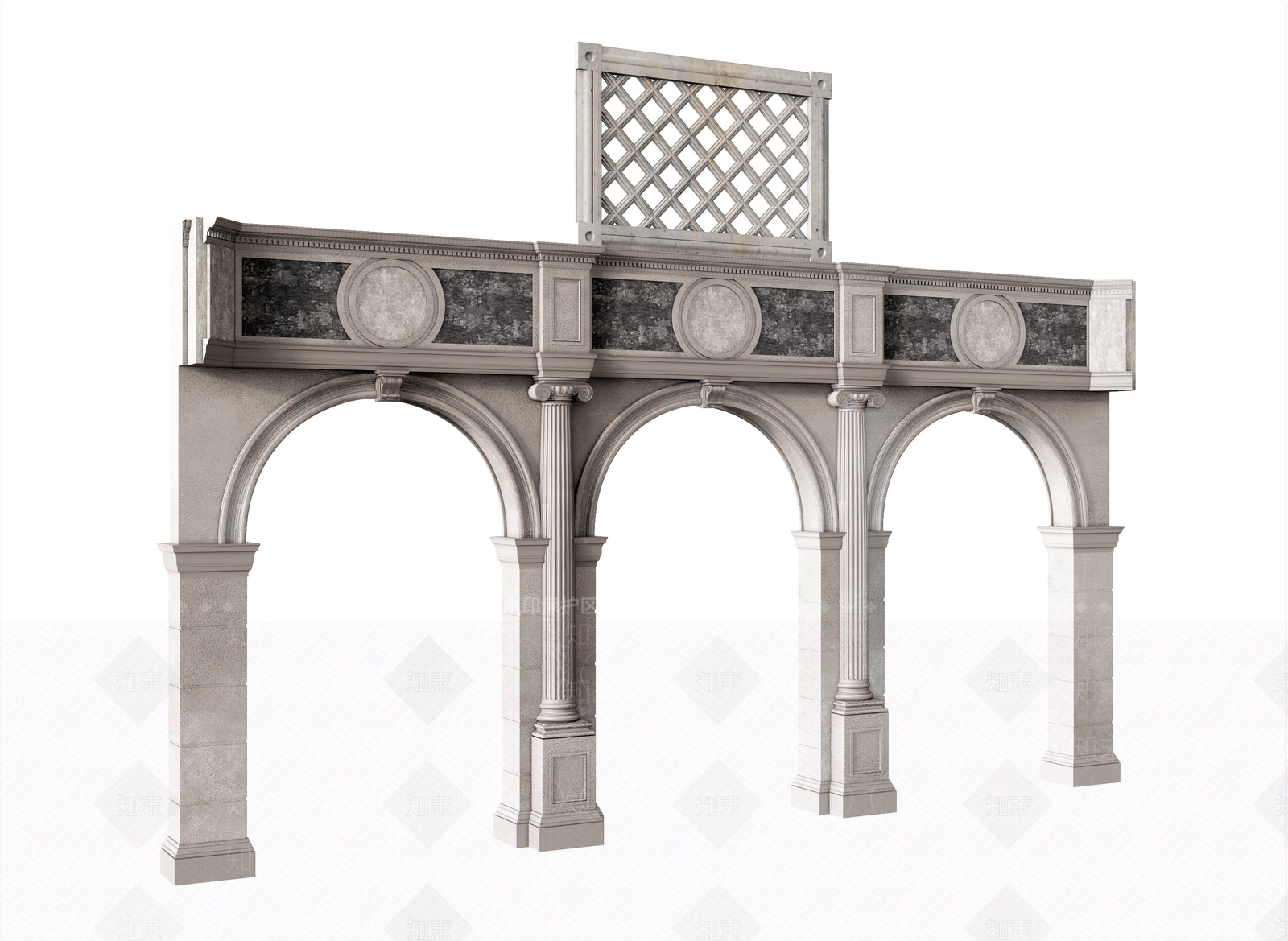 欧式门洞构件SU模型下载【ID:1137052332】