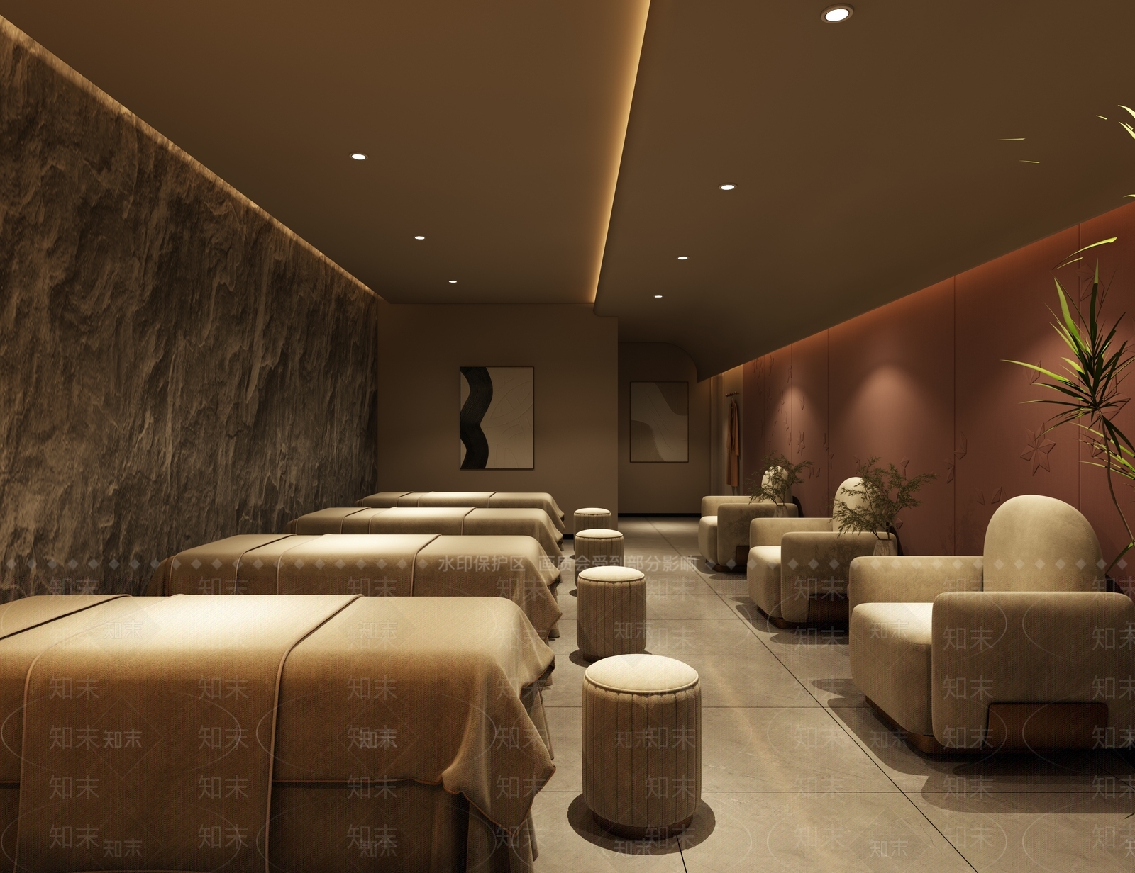 侘寂风spa包间3D模型下载【ID:1137053379】