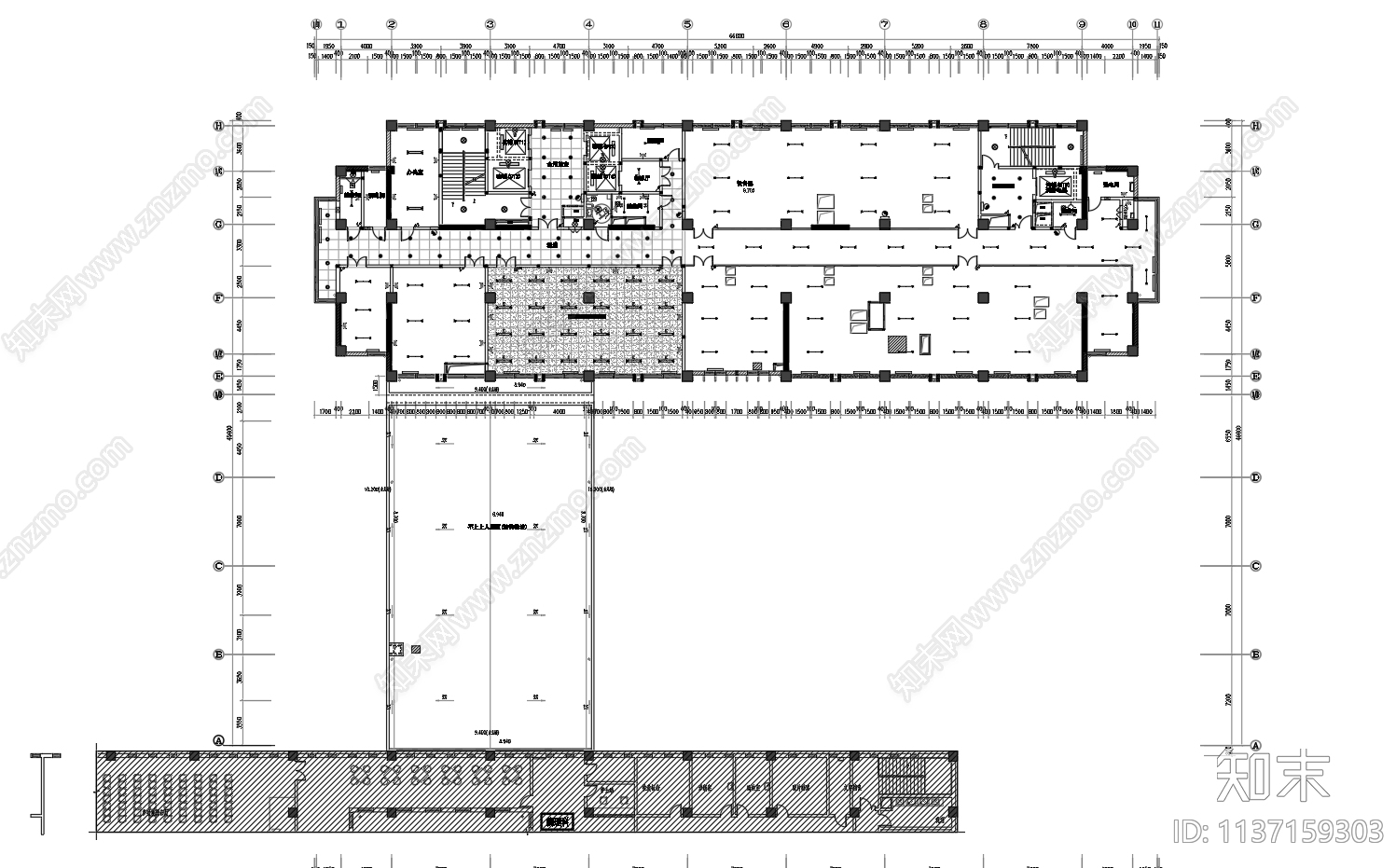 某医院病房楼cad施工图下载【ID:1137159303】