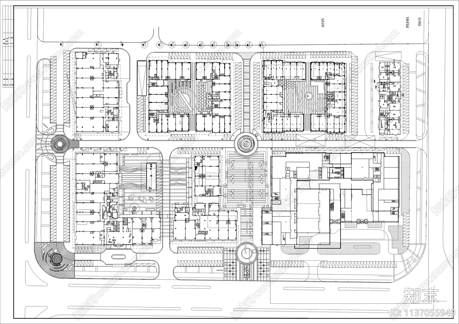 青岛科迪天一仁和财富中心全套商业景观cad施工图下载【ID:1137055949】