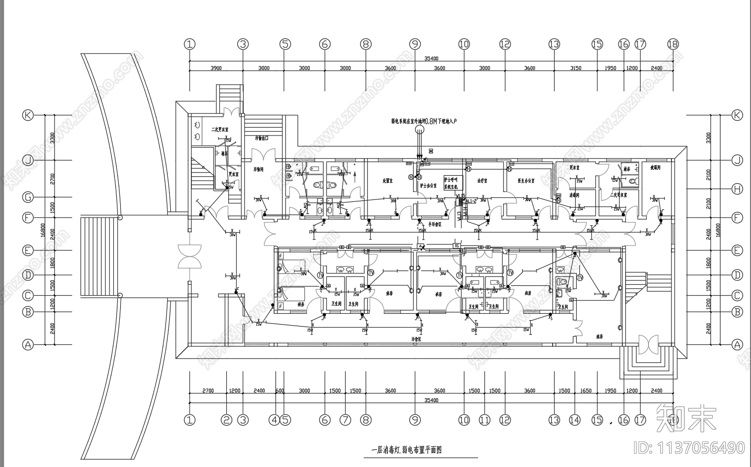 传染病医院病房楼电气施工图下载【ID:1137056490】