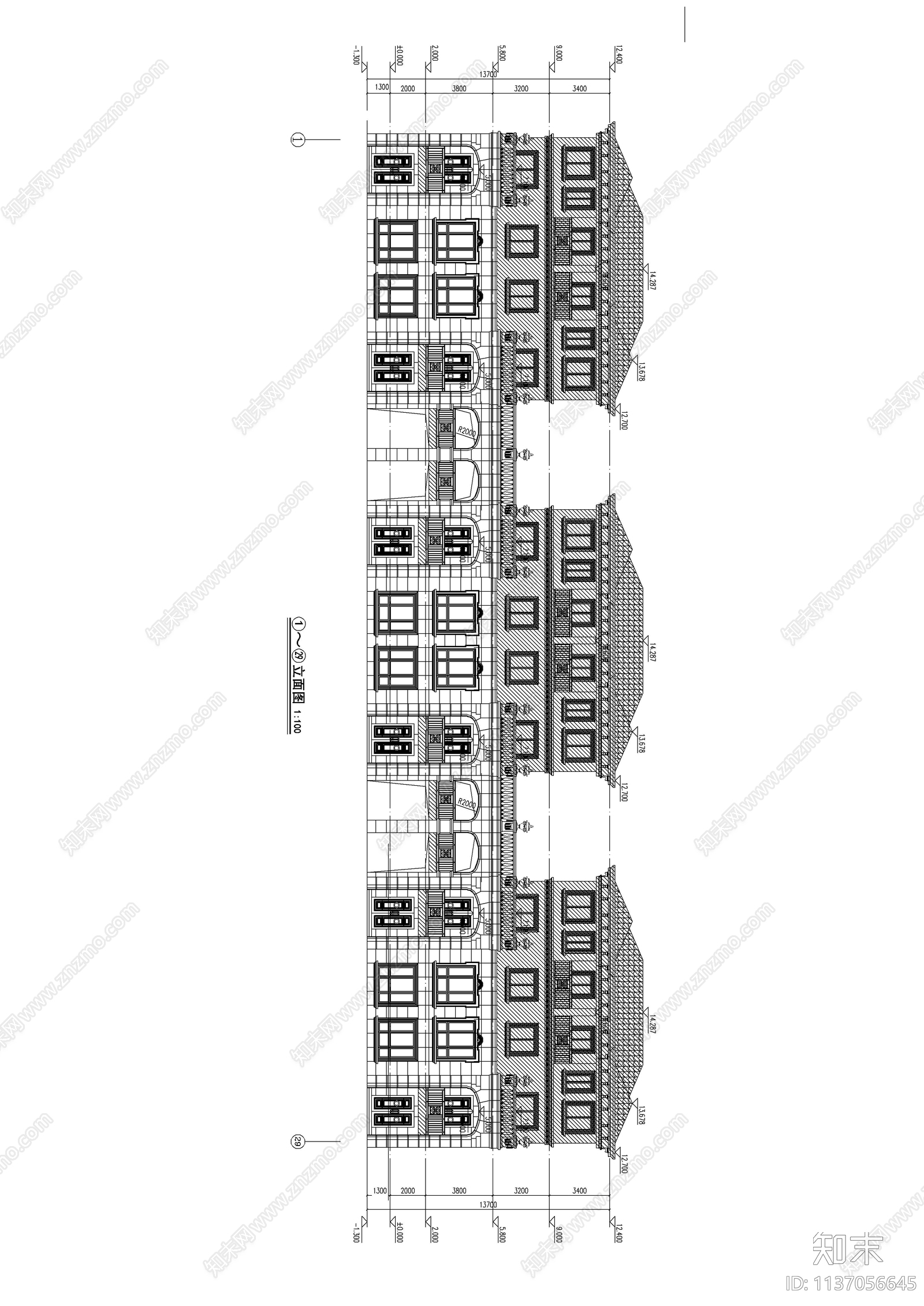 别墅石材幕墙cad施工图下载【ID:1137056645】