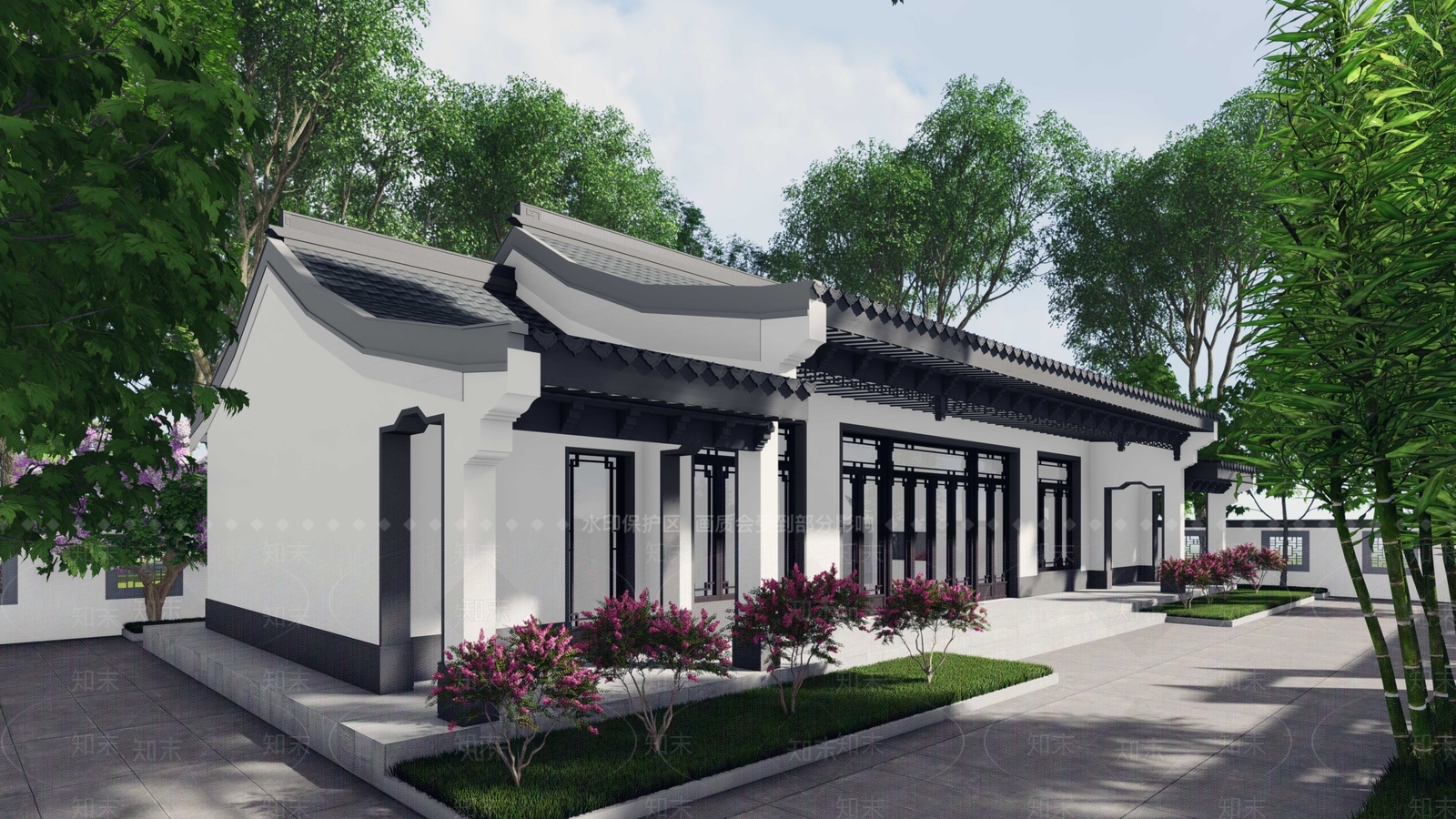 中式乡村民房SU模型下载【ID:1137058032】