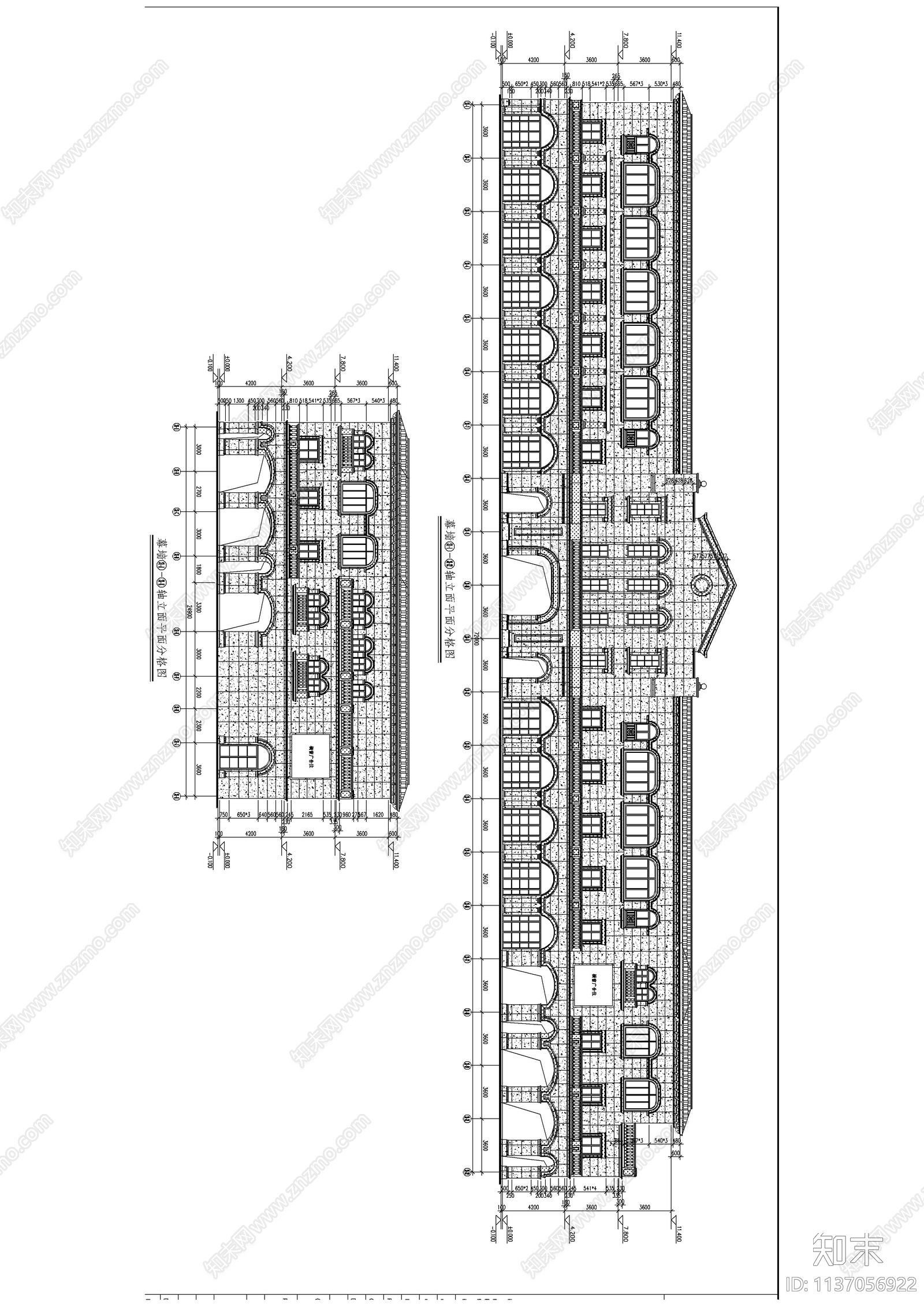 商业街石材幕墙cad施工图下载【ID:1137056922】