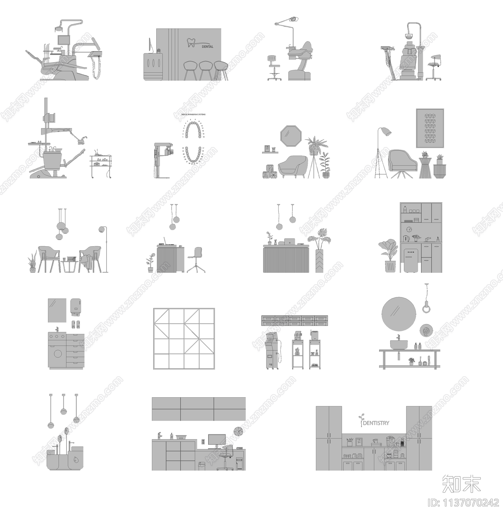 诊所医院家具cad施工图下载【ID:1137070242】