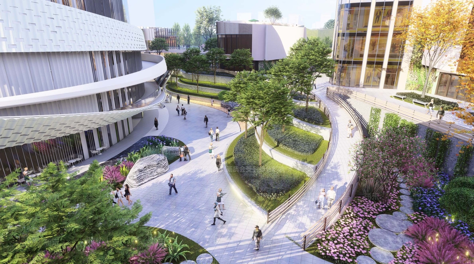 现代商场下沉空间景观SU模型下载【ID:1137072562】