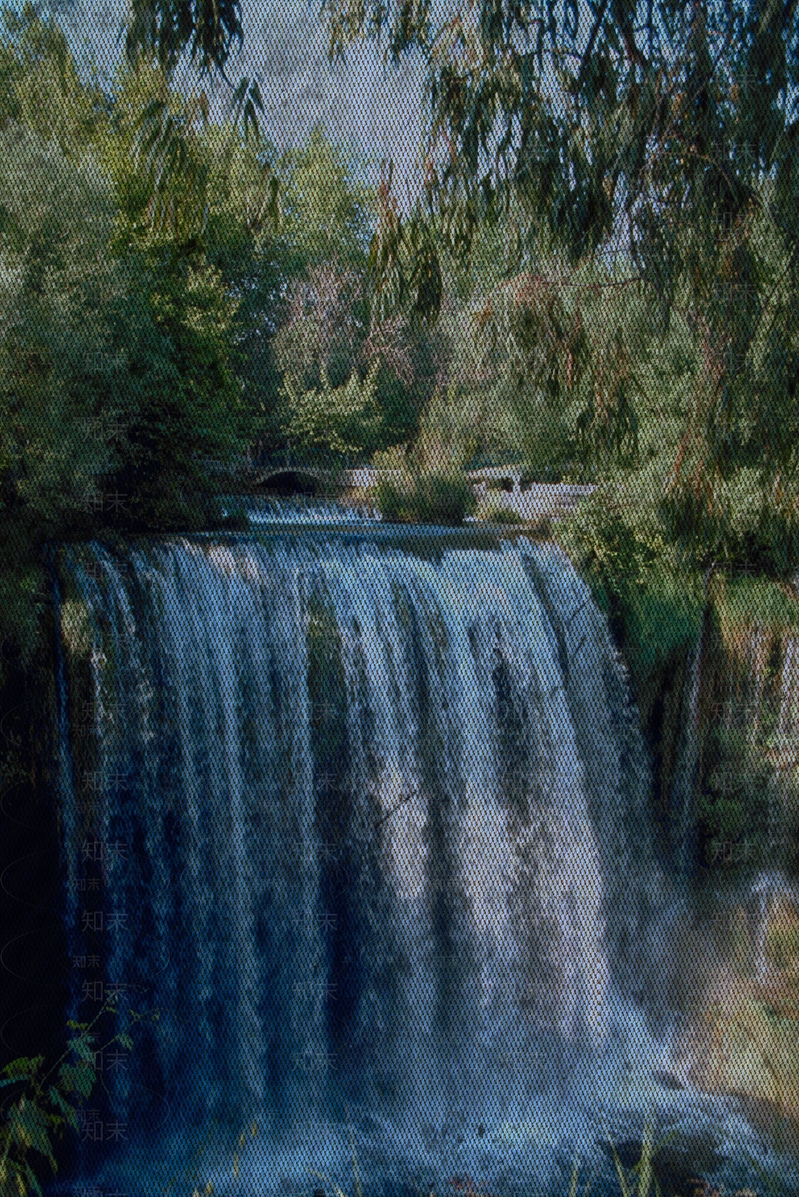 风景彩画布料贴图下载【ID:1137071784】