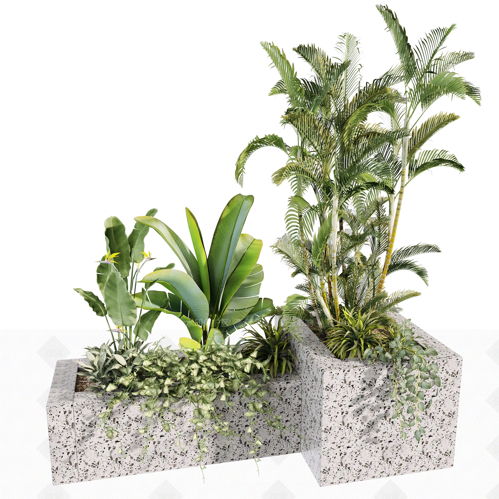 植物堆3D模型下载【ID:1137073923】