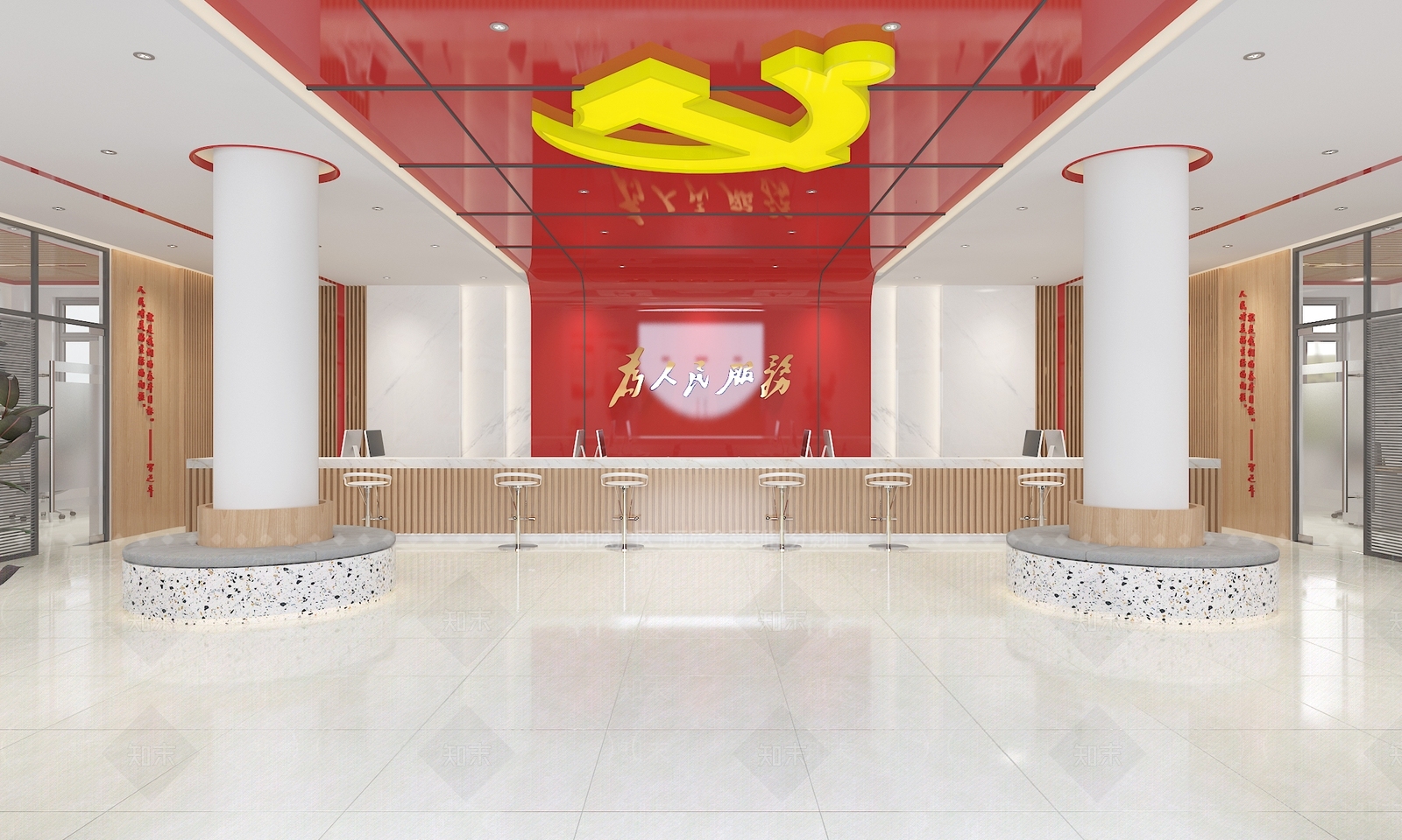 现代社区党群服务中心SU模型下载【ID:1137074461】