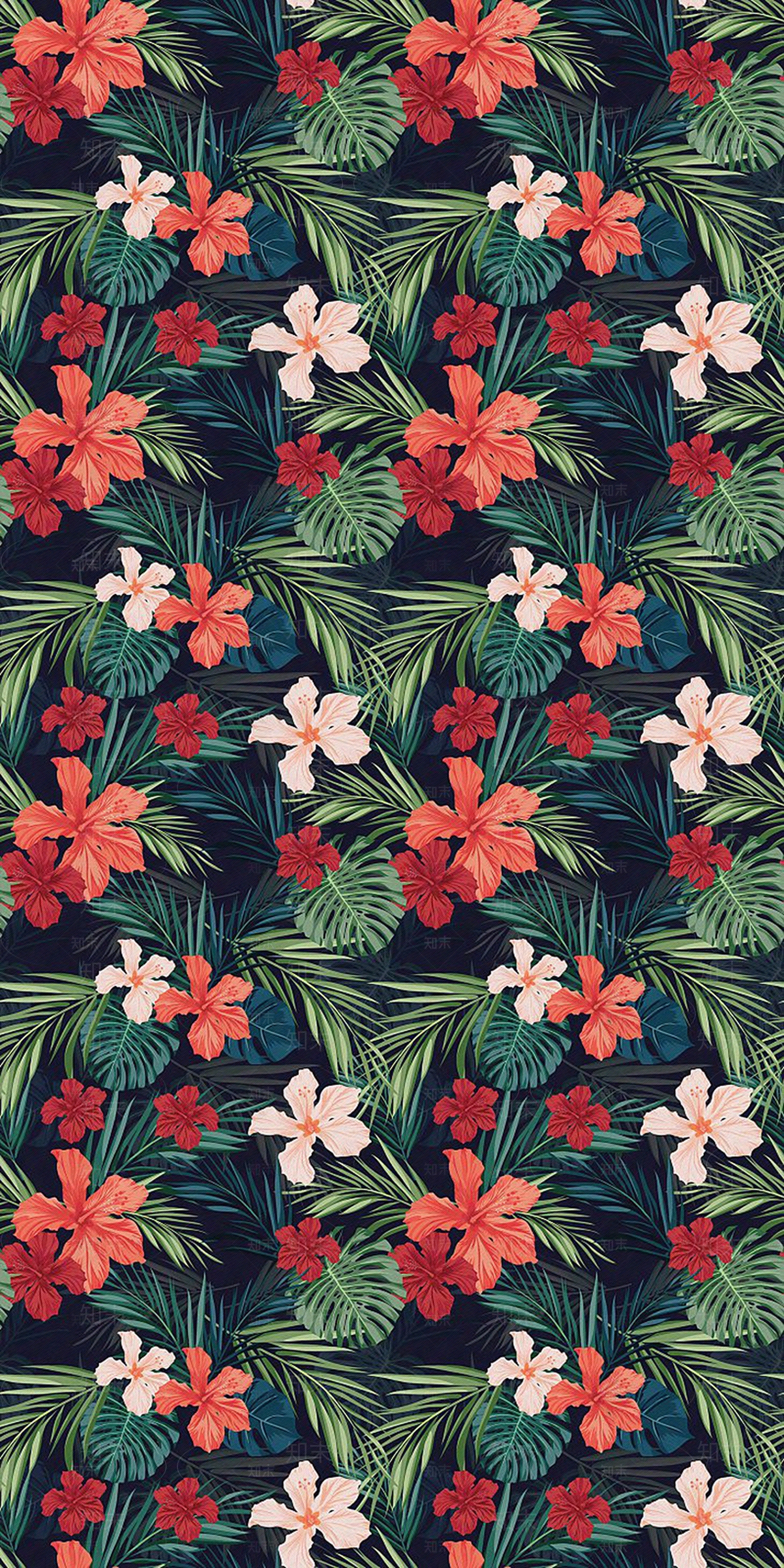 植物花树叶新中式壁纸挂画贴图下载【ID:1137074668】