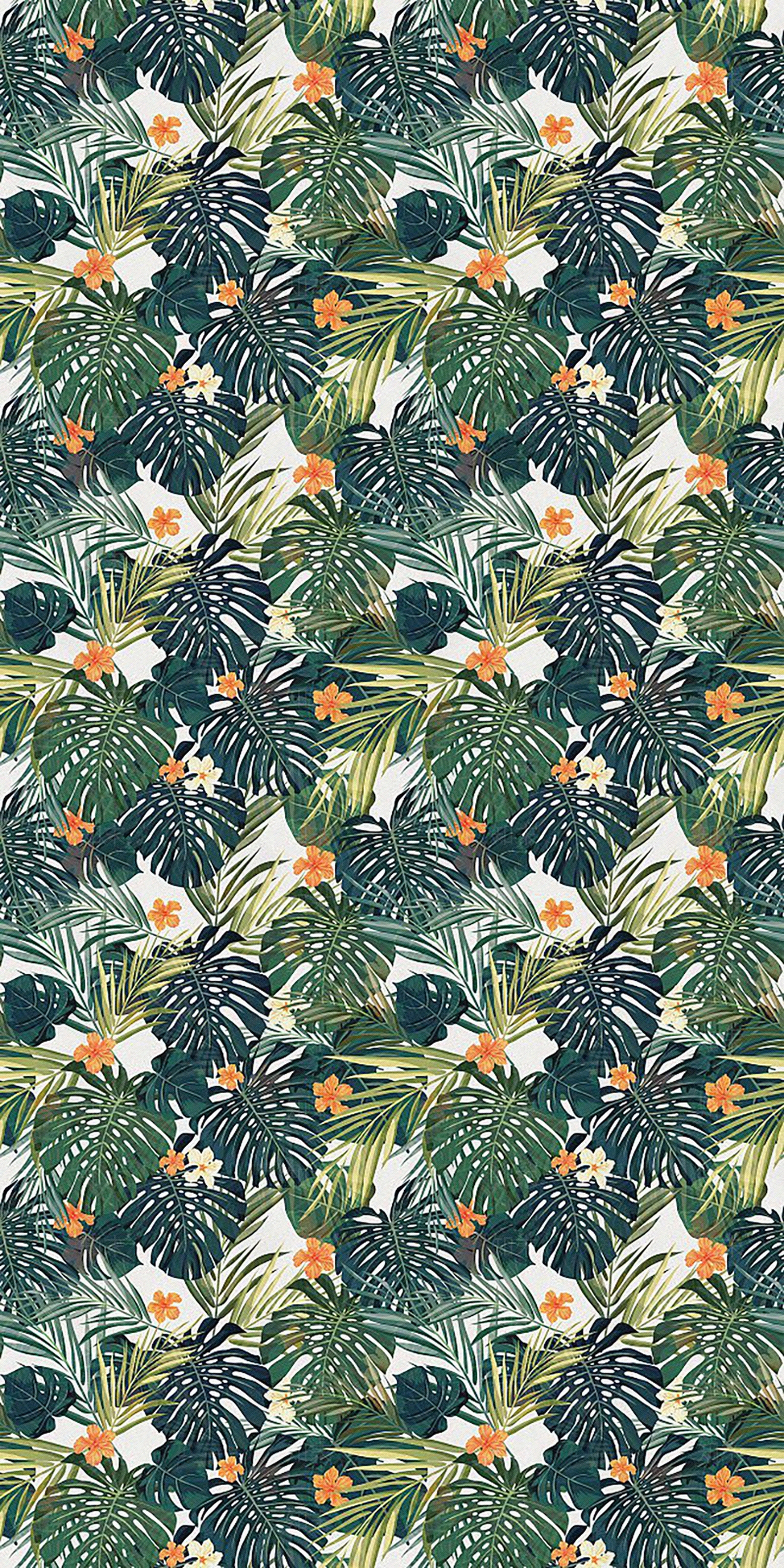 植物花树叶新中式壁纸挂画贴图下载【ID:1137074787】