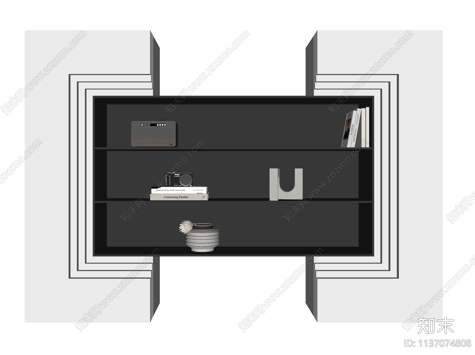 现代装饰柜储物柜SU模型下载【ID:1137074808】