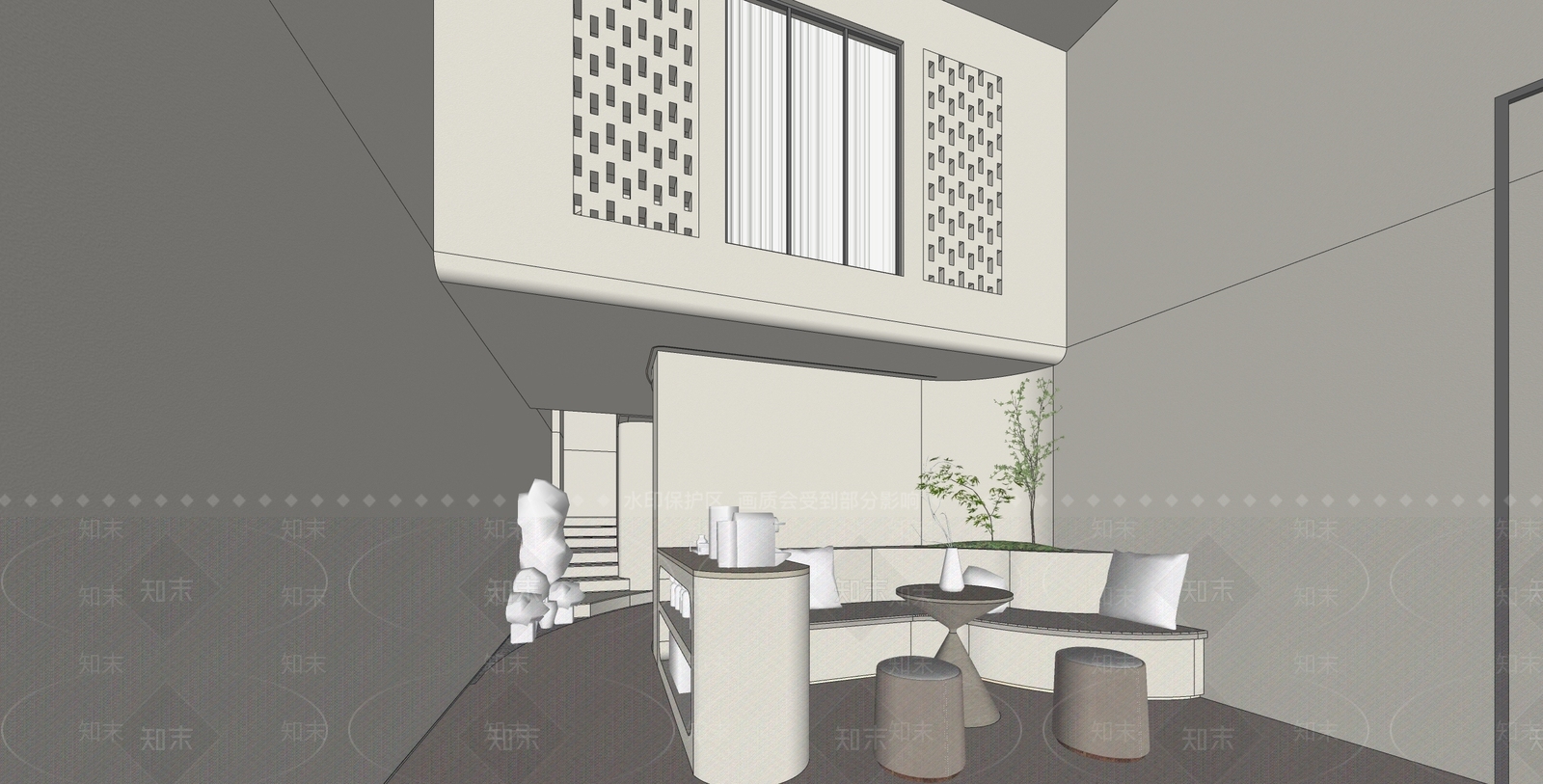 侘寂SPA会所SU模型下载【ID:1137079082】