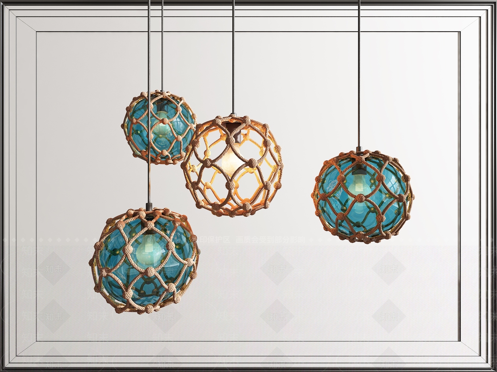 东南亚球形吊灯3D模型下载【ID:1137080638】