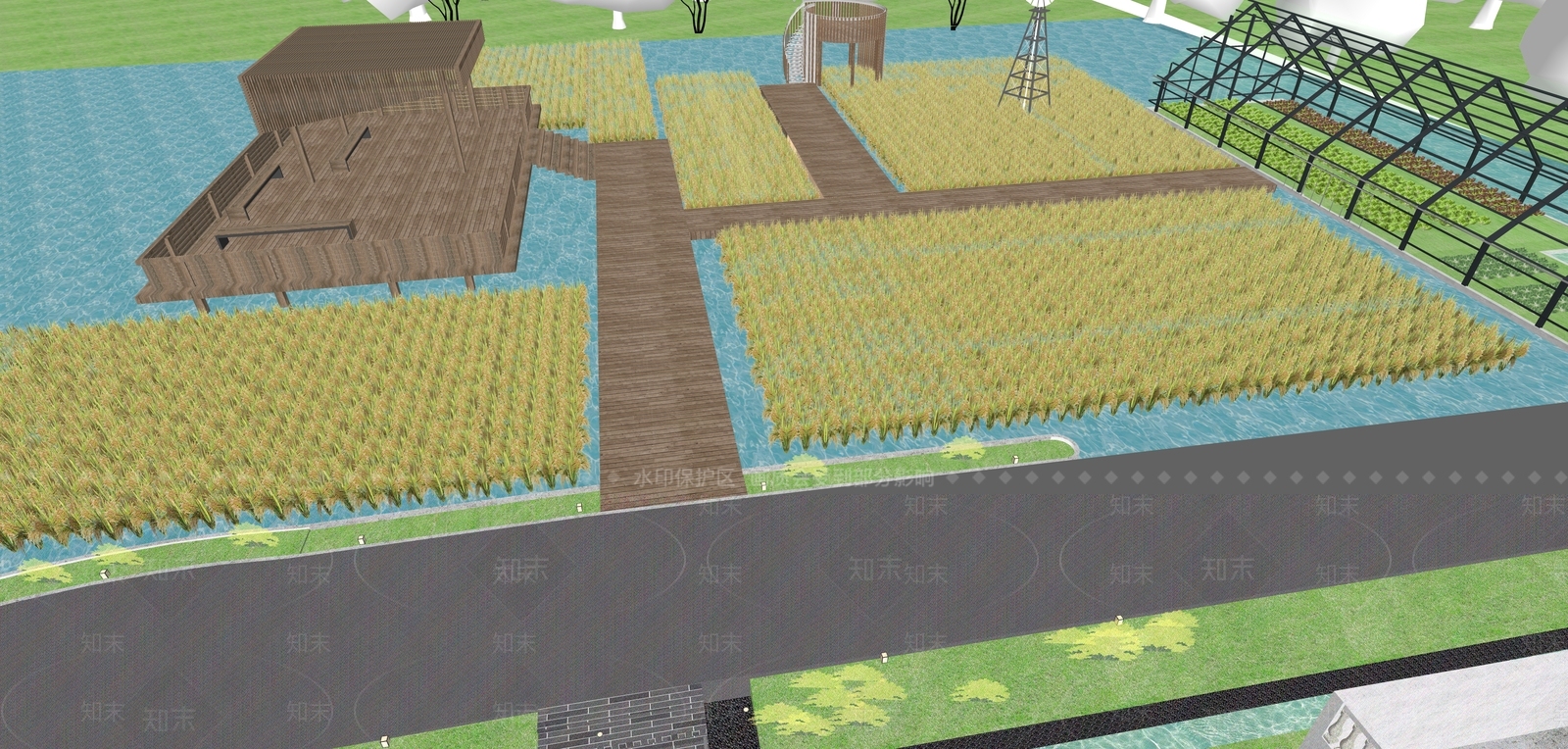 现代乡村公园SU模型下载【ID:1137082631】