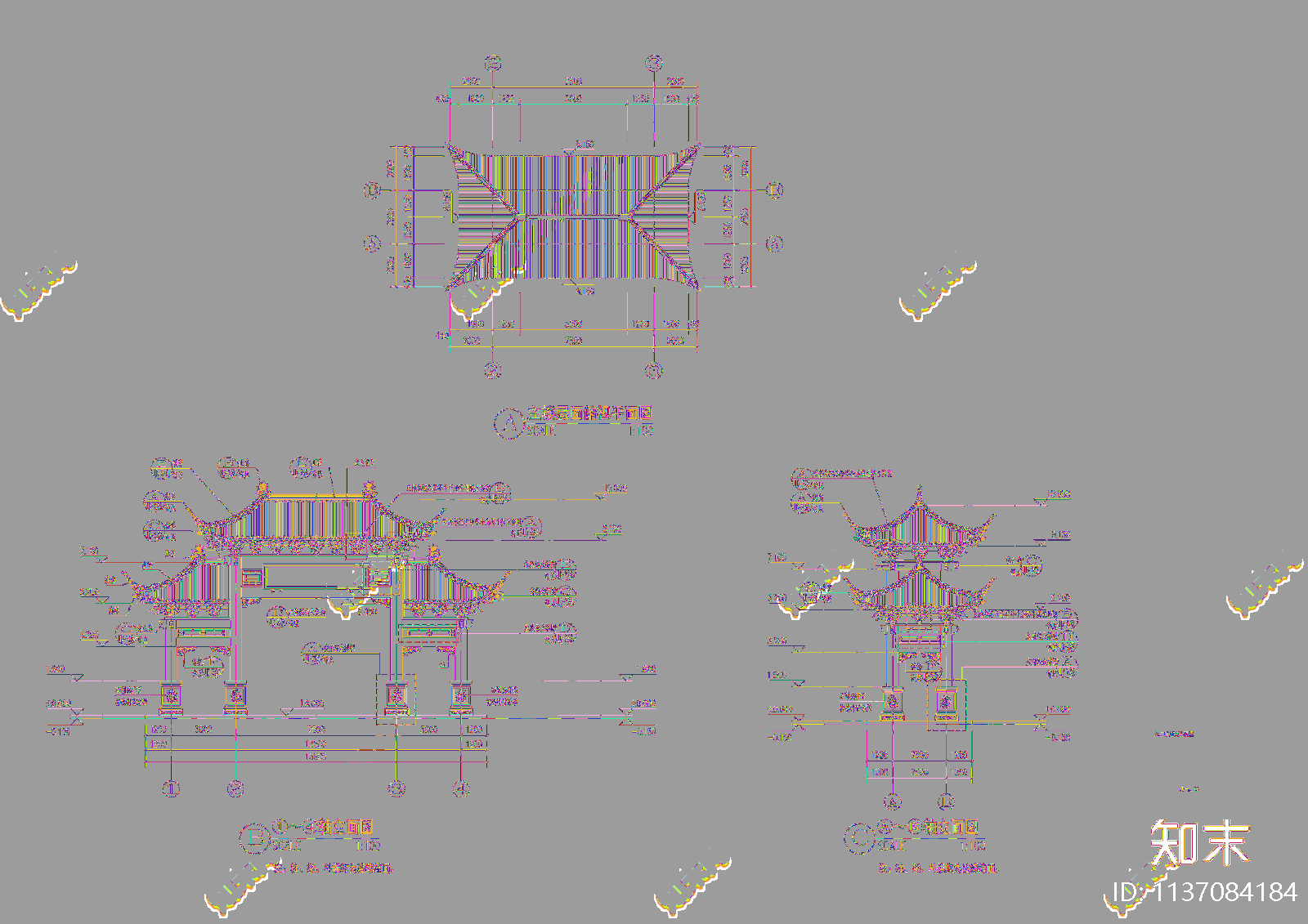 古建入口门楼施工图下载【ID:1137084184】