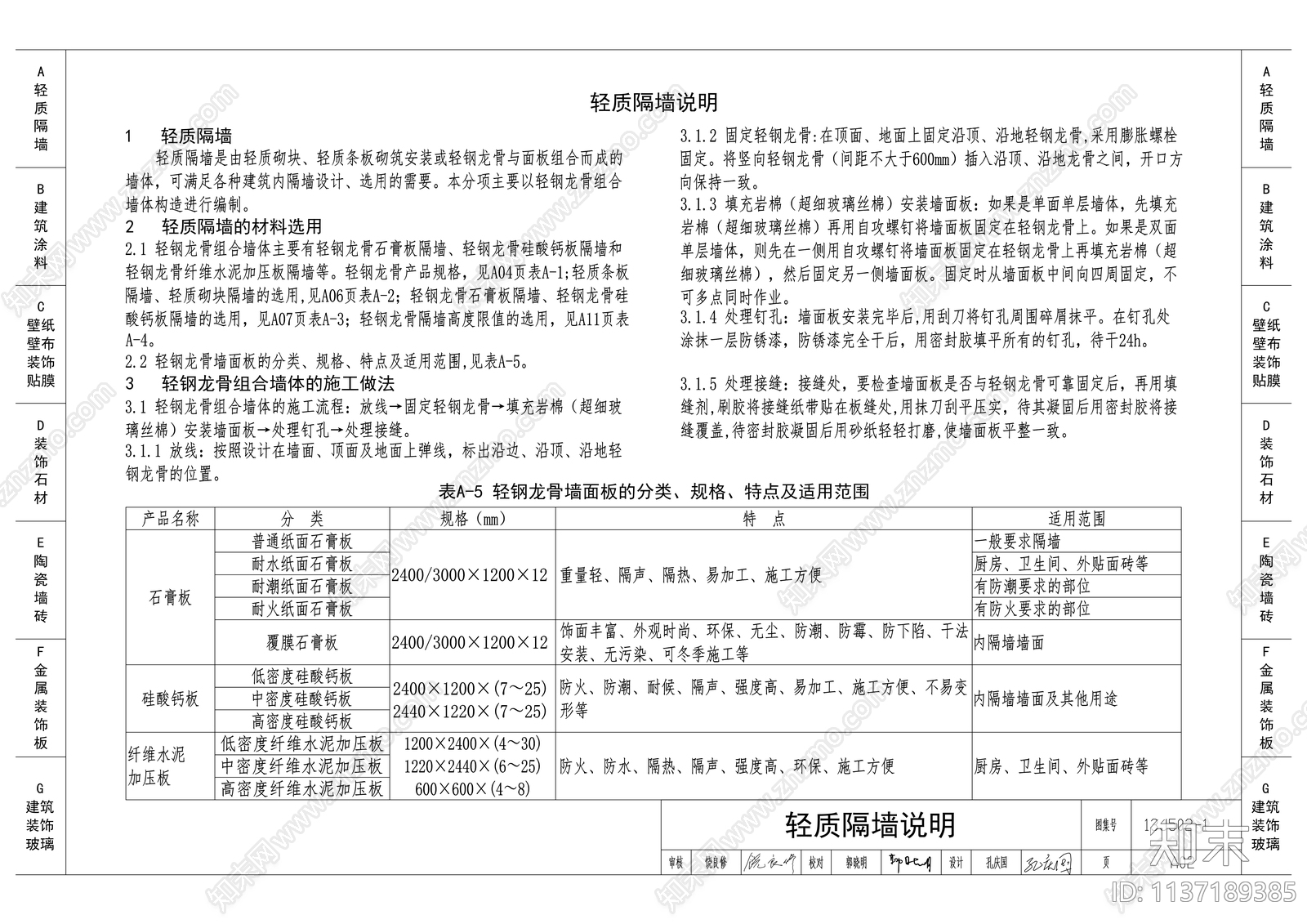 墙面节点图集施工图下载【ID:1137189385】